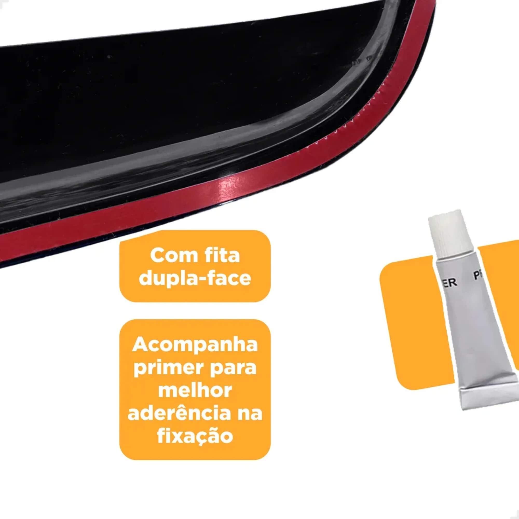 Calha de Chuva Defletor Preto Fumê Hyundai HR 05/25 2 portas Ecoflex - 15001A