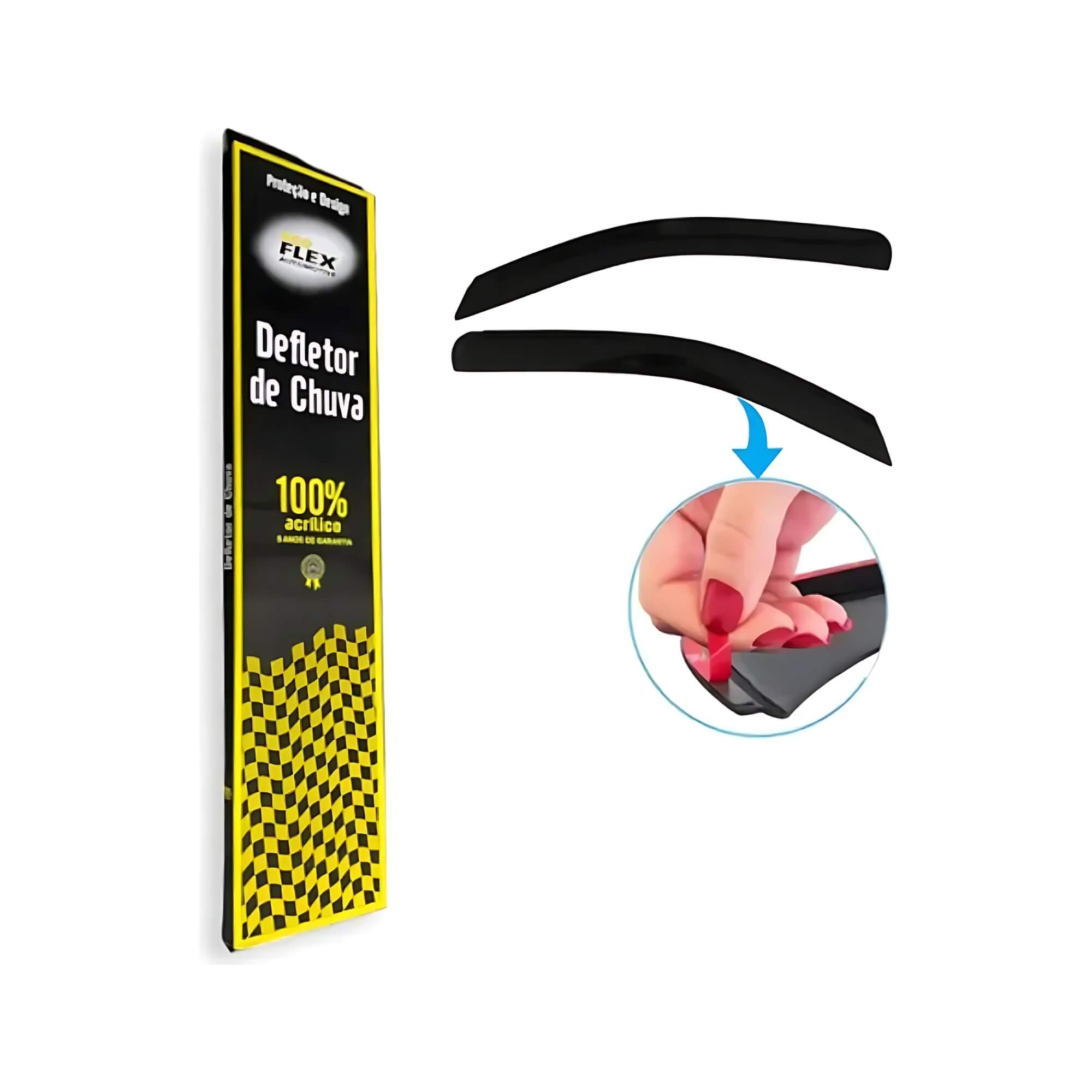 Calha de Chuva Defletor Original Renegade 2015 a 2025 4 Portas Fumê Ecoflex - 25001A