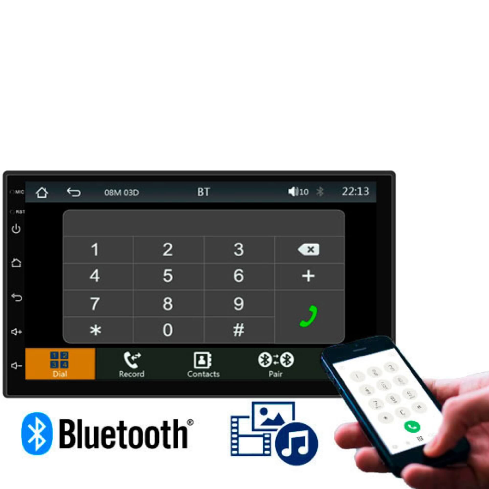 Multimídia MP5 Pro Line Carplay S/ Fio c/ Tela Full Touch 7" IPS Capacitiva Roadstar - RS7200BR MI