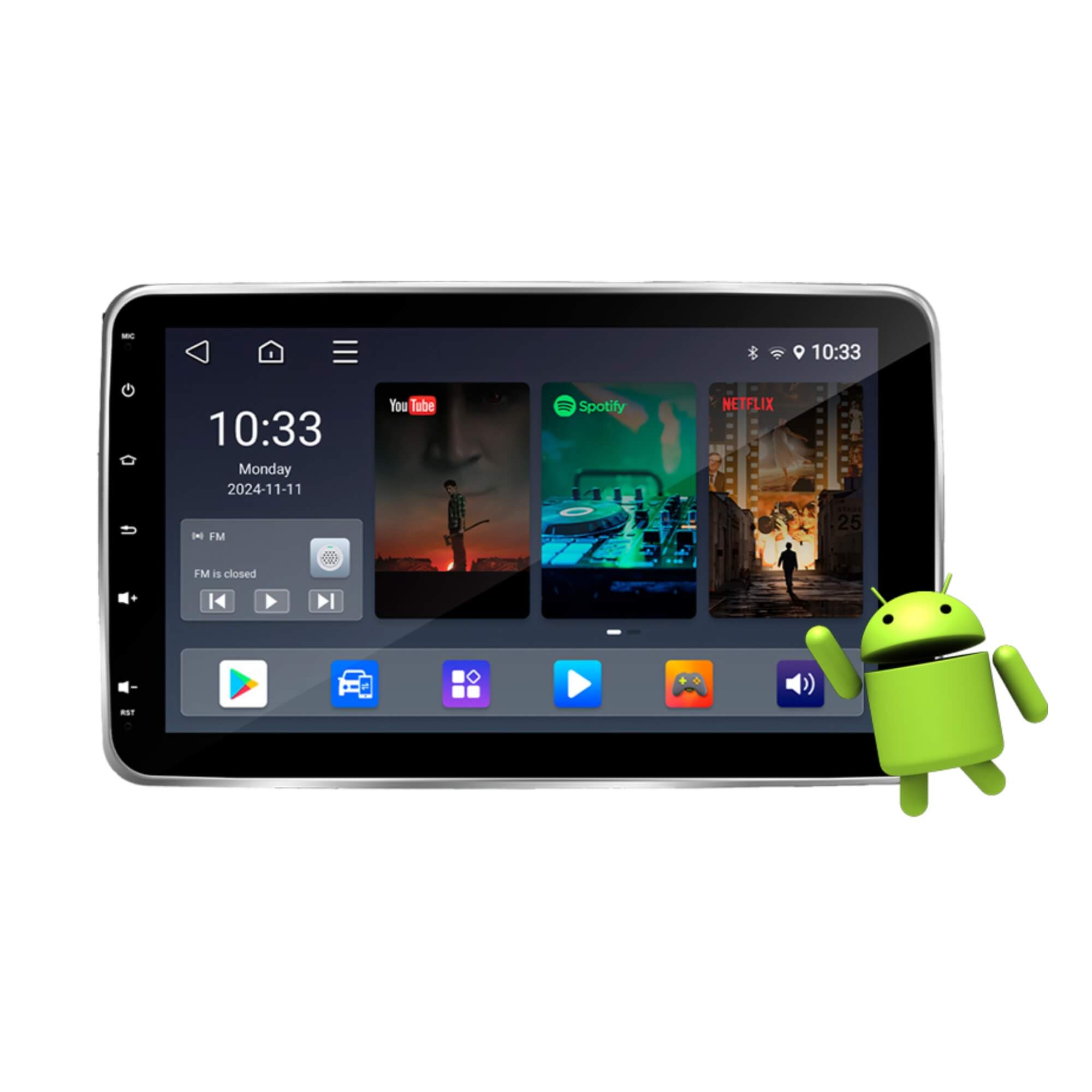 Tela de Encosto de Cabeça Android 10" IPS Touch Screen Roadstar - RS1016BR MI