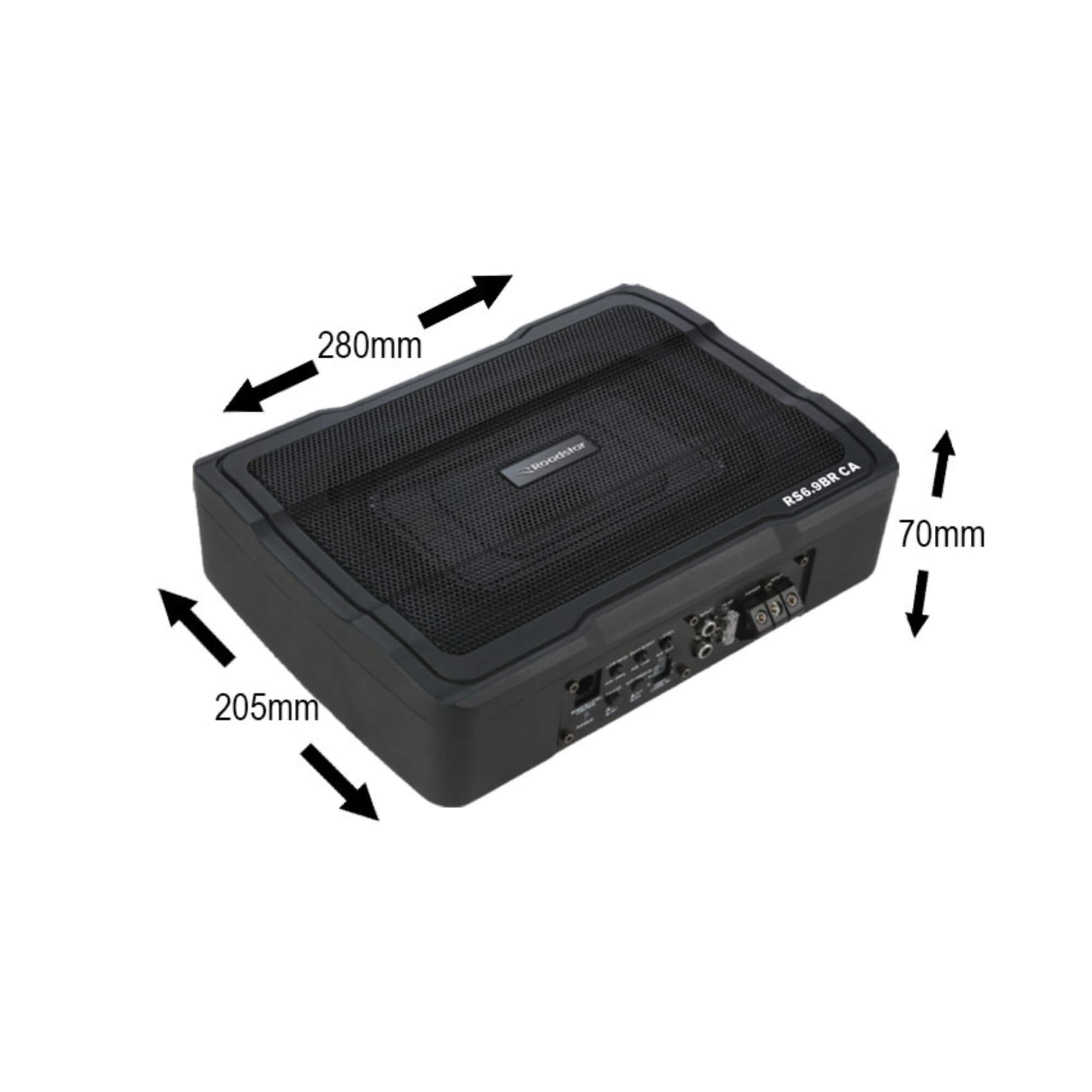 Caixa Amplificada Slim Subwoofer Classe AB 130W 6x9" 4Ohms Roadstar - RS6.9BR MI