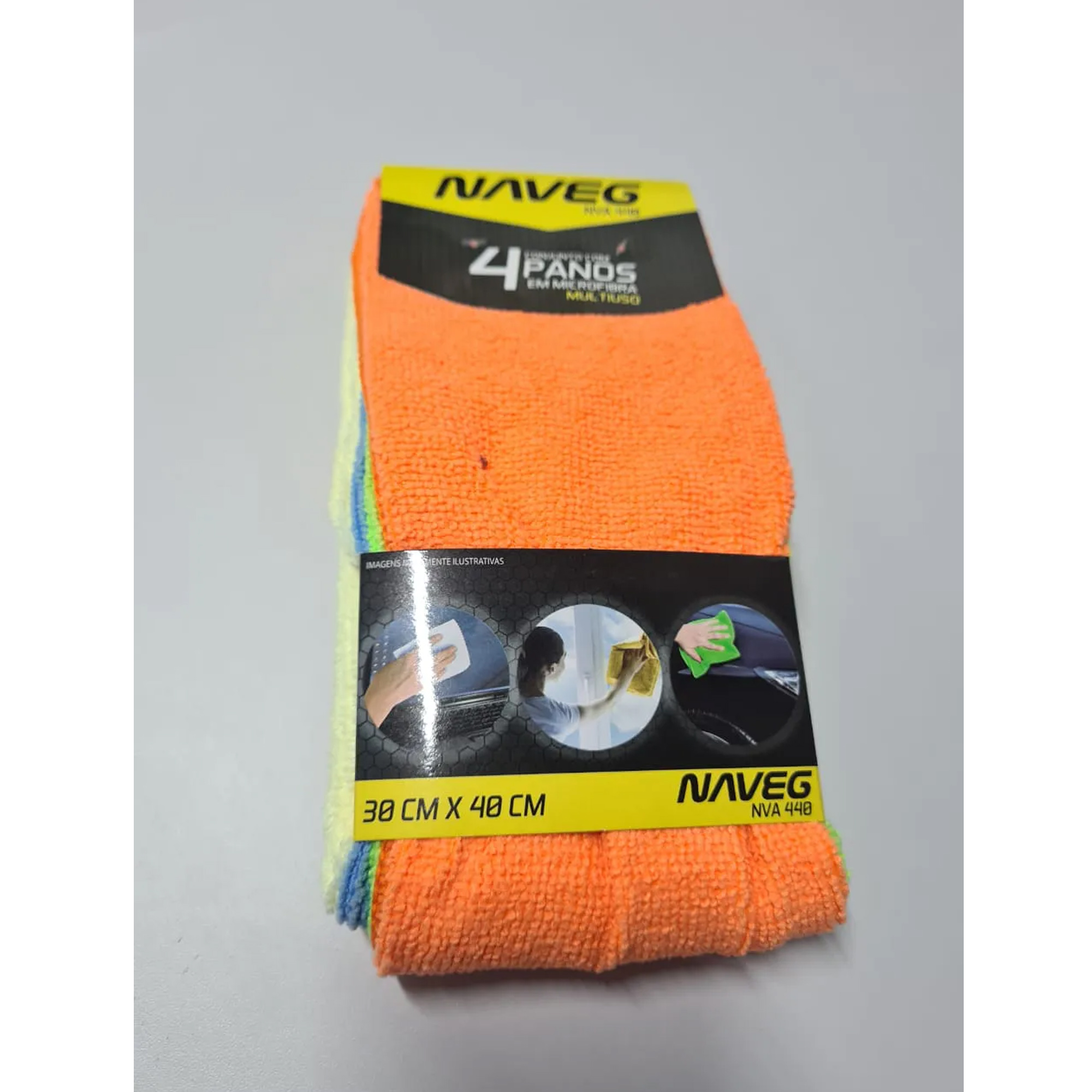 COMP Kit Pulverizador Manual 1L Tramontina + 4 Panos Microfibra Automotivo Naveg 30x40cm