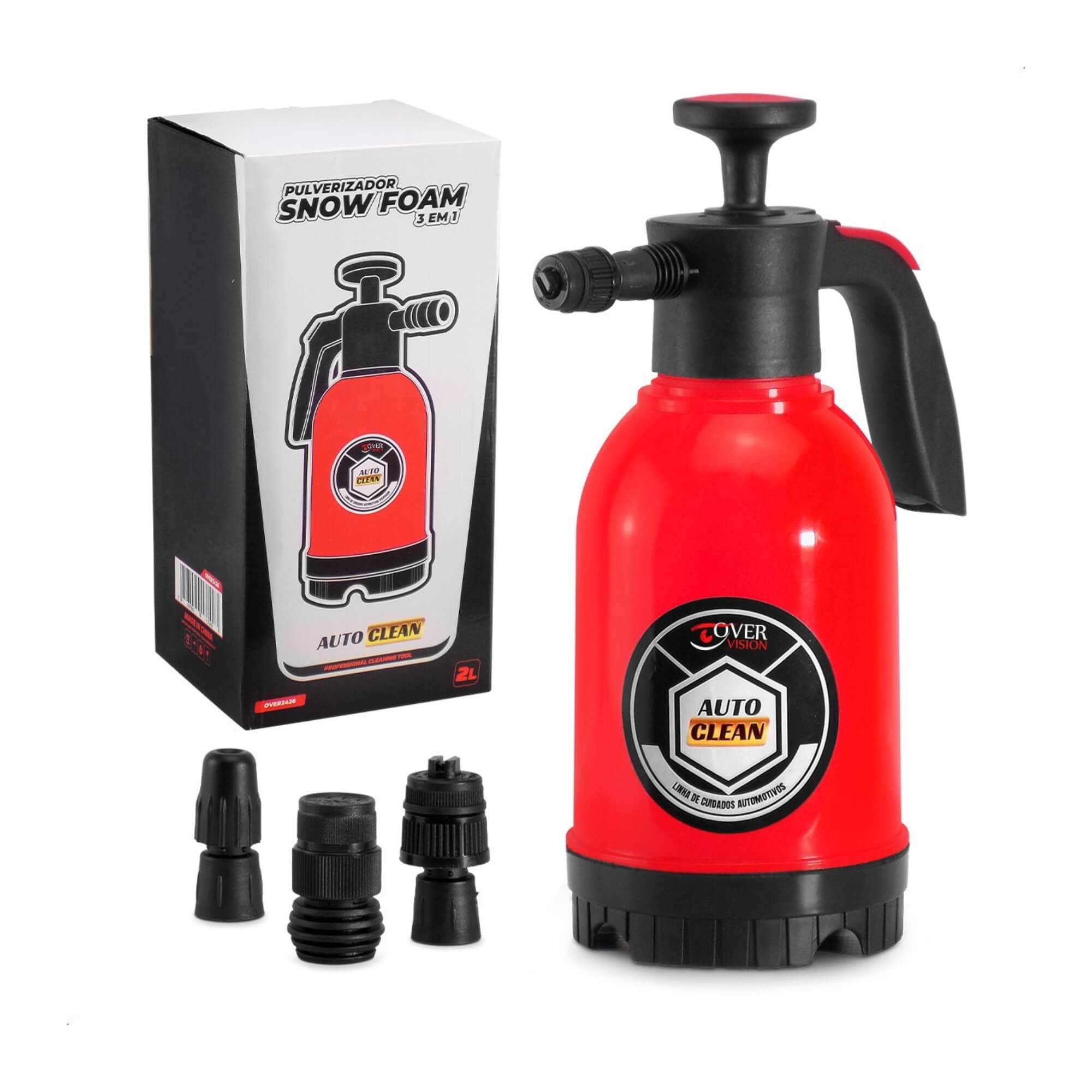 COMP Limpeza Automotiva: Pulverizador Snow Foam + 4 Panos Microfibra 30x40cm Cores Sortidas