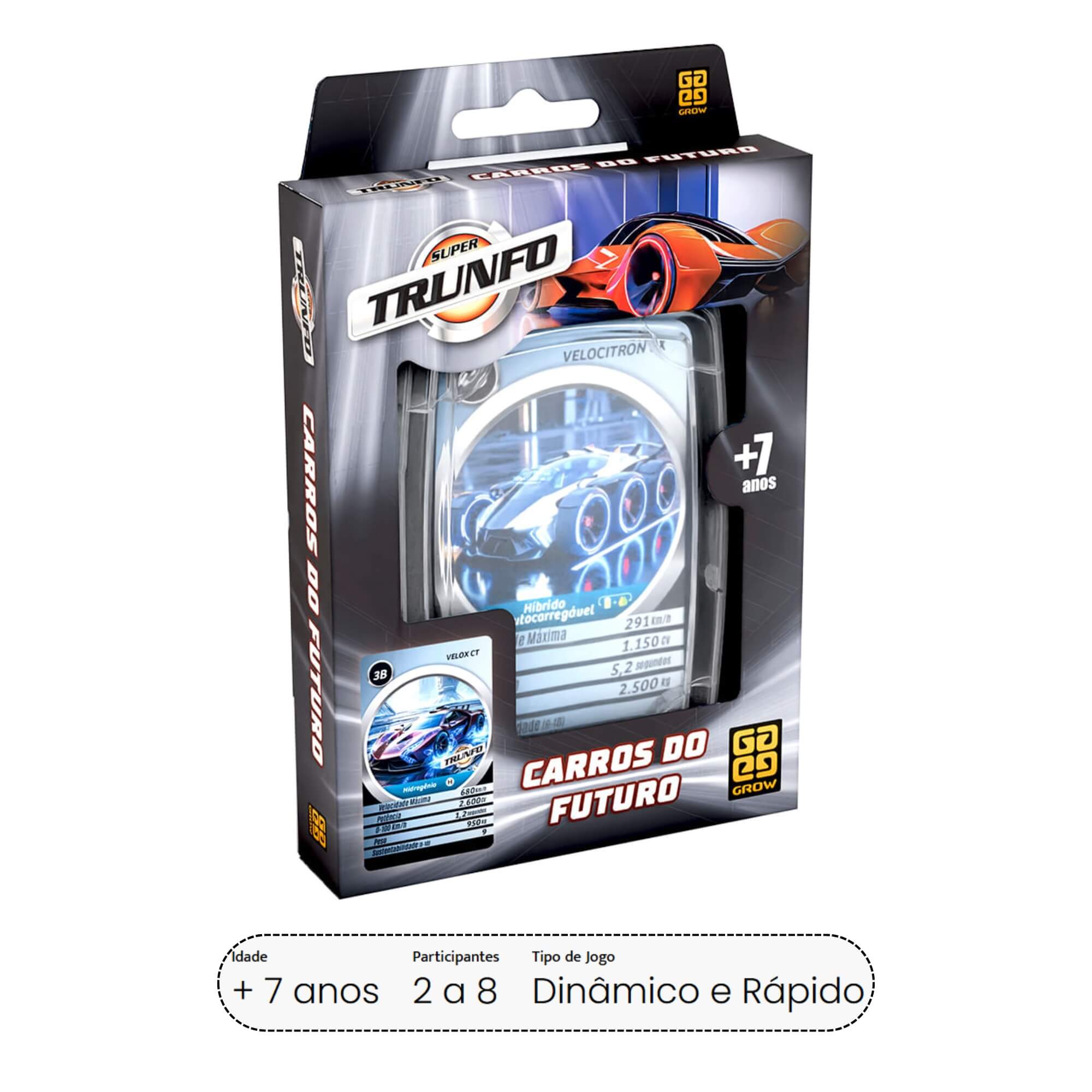 Jogo de Cartas Super Trunfo Carros do Futuro Grow - 04915