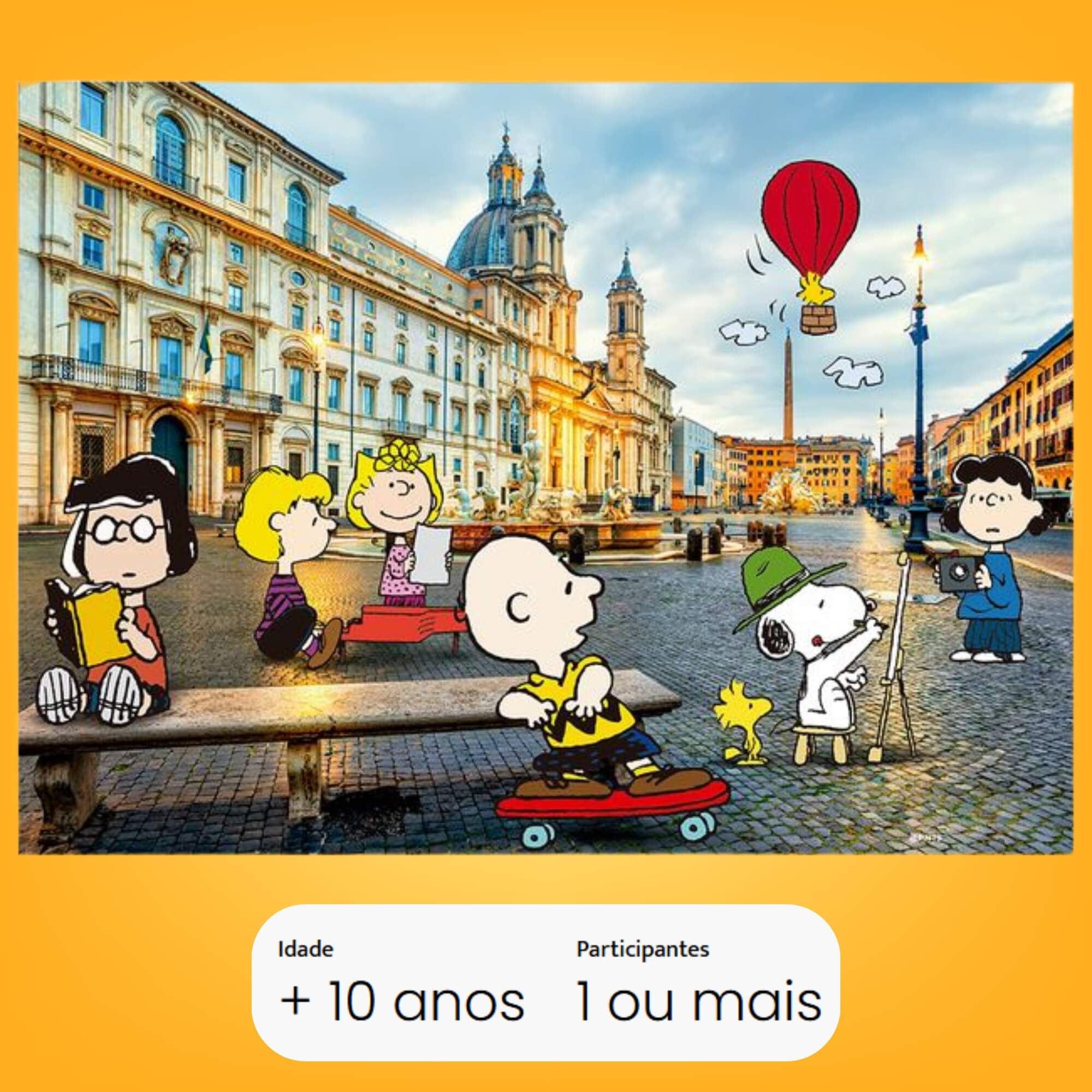 Mini Quebra-cabeça 500 peças Snoopy + 10 anos Grow - 04982