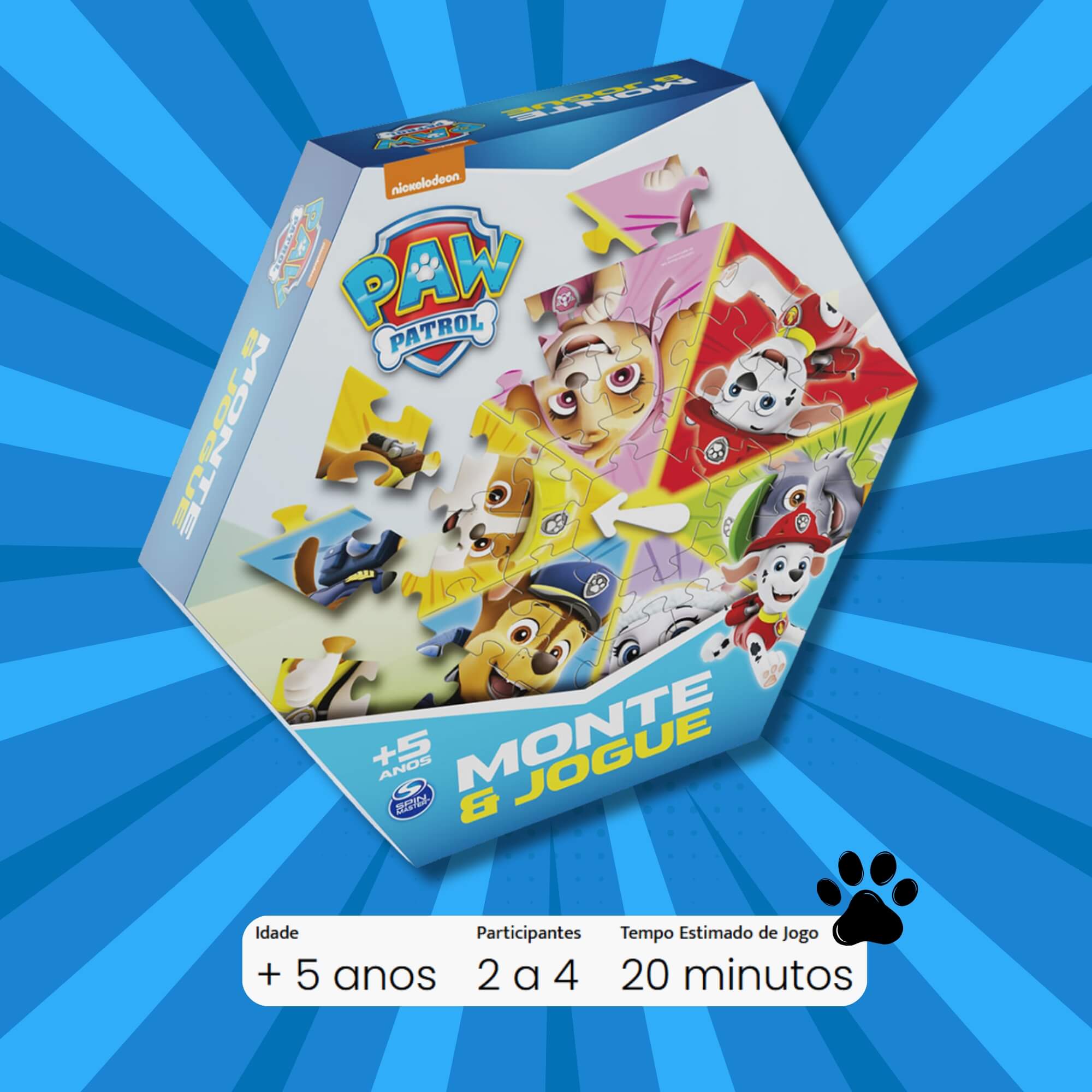 Jogo Monte e Jogue Patrulha Canina - 2 a 4 participantes Grow - 04851