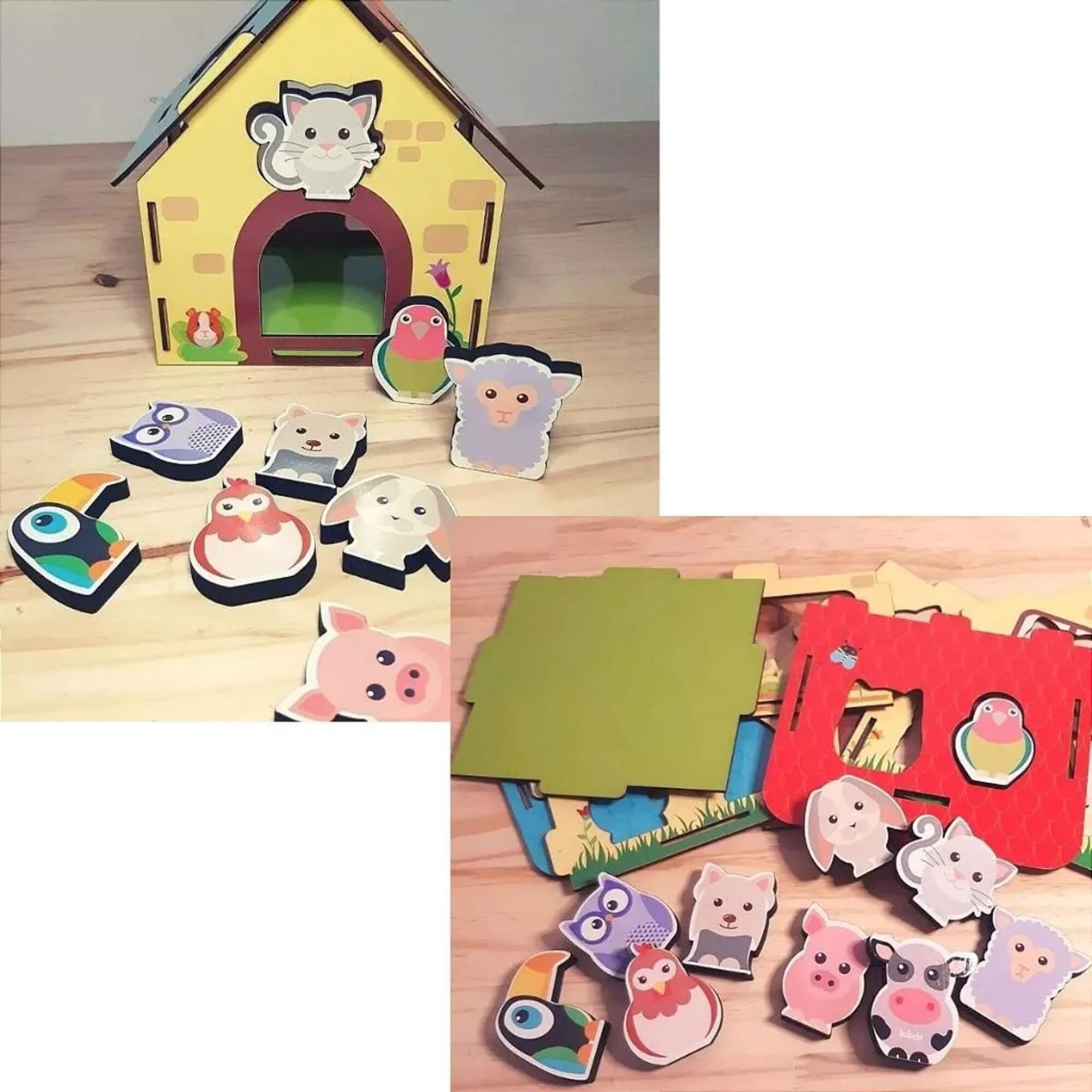 Brinquedo Infantil Educativo Passa Figuras Animais Da Fazendinha Babebi - 6023