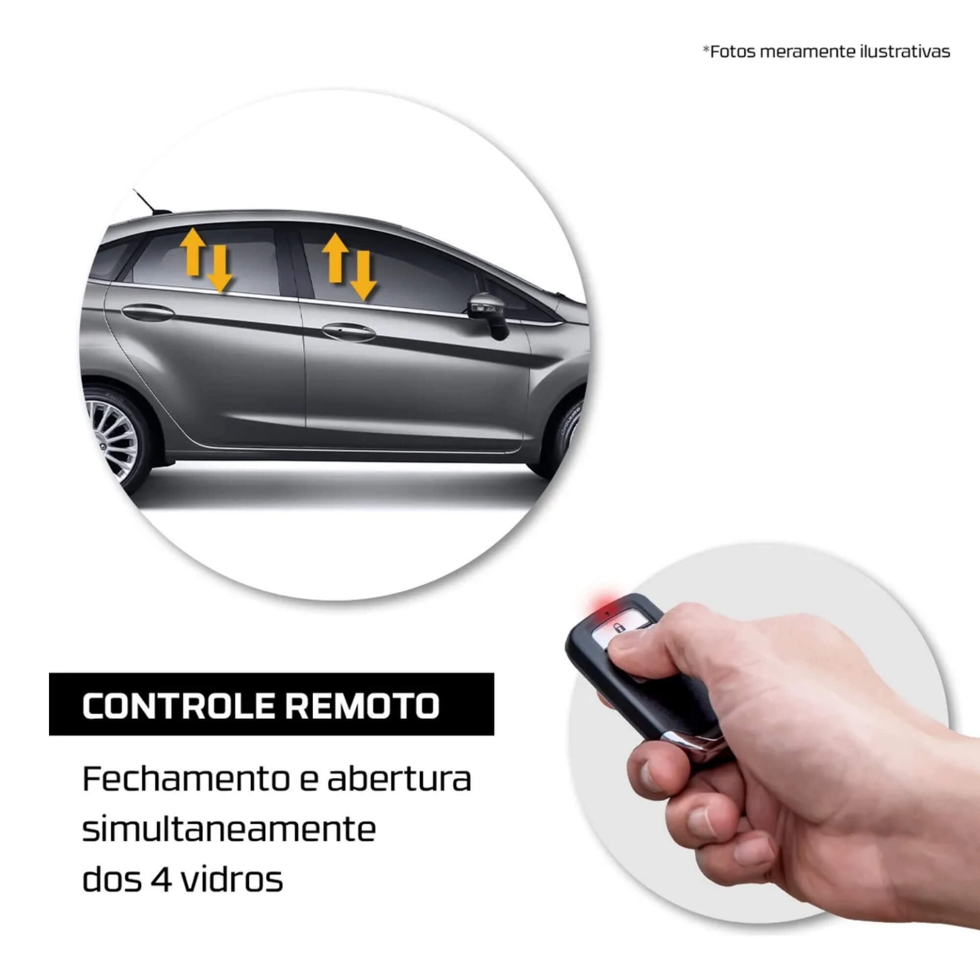 Módulo Subida de Vidro compatível c/ Santa Fé 2011 a 2013 Tury - Pro 4.34 F