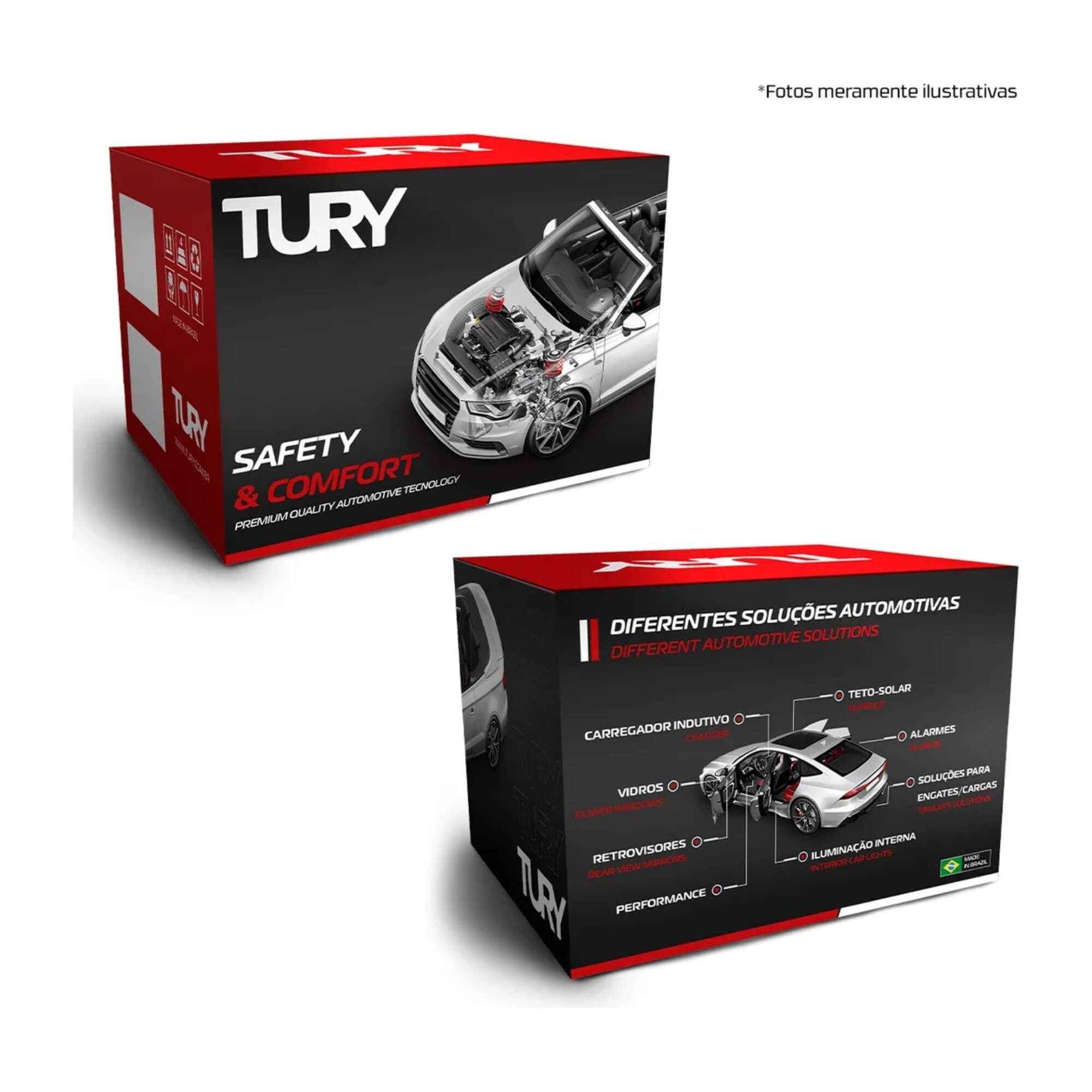 Módulo Subida de Vidro compatível c/ Santa Fé 2011 a 2013 Tury - Pro 4.34 F