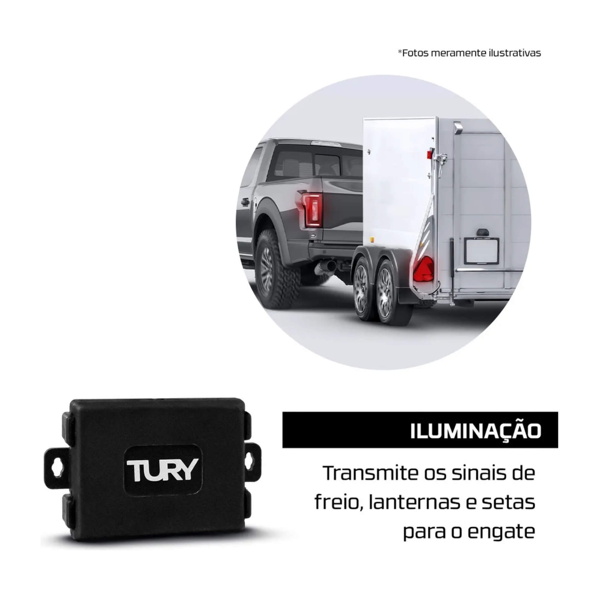 Módulo de Iluminação de Carretas Engate compatível c/ Tiggo/Prisma/Celta/Palio Tury Connect 4.1