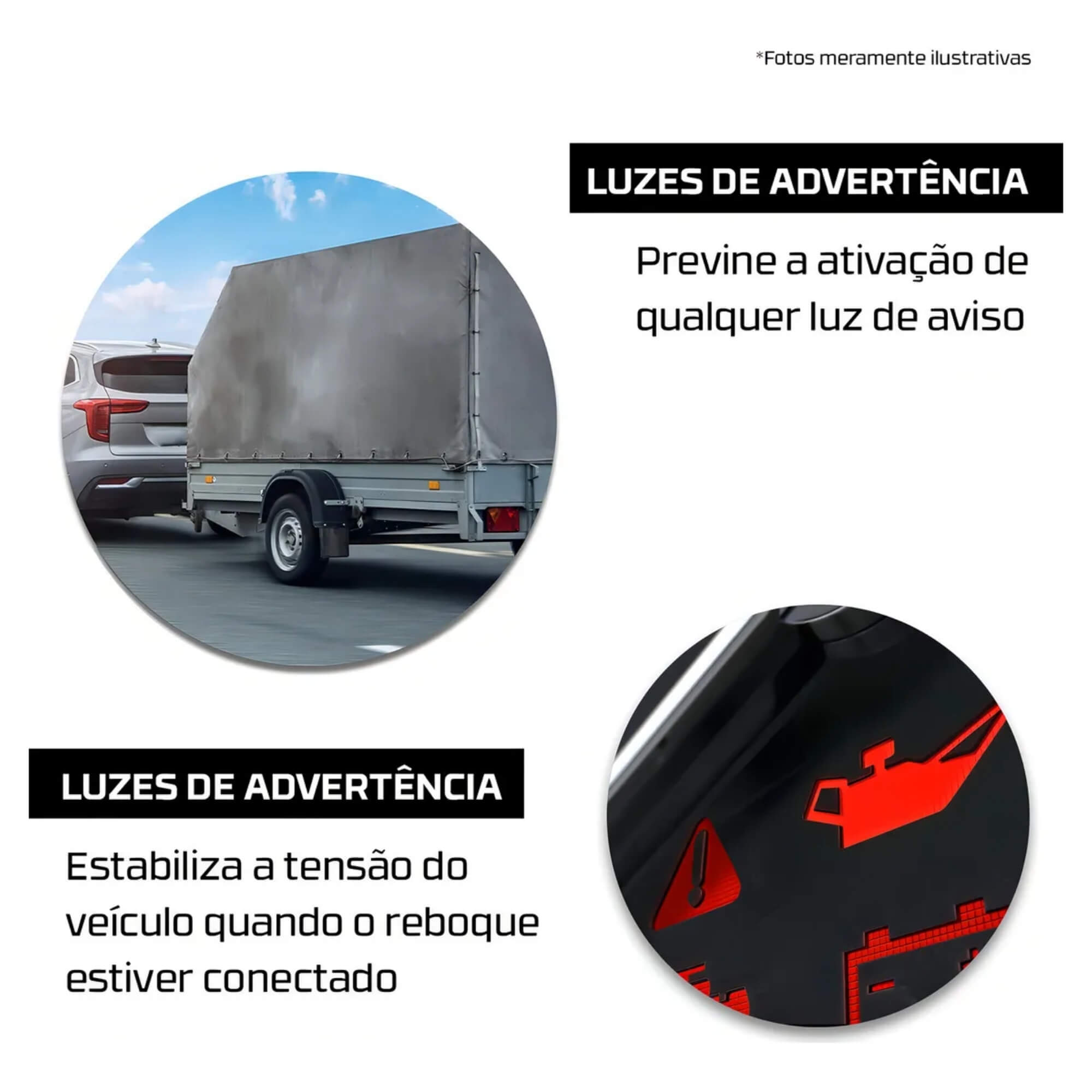 Módulo de Iluminação de Carretas Engate compatível c/ Tiggo/Prisma/Celta/Palio Tury Connect 4.1