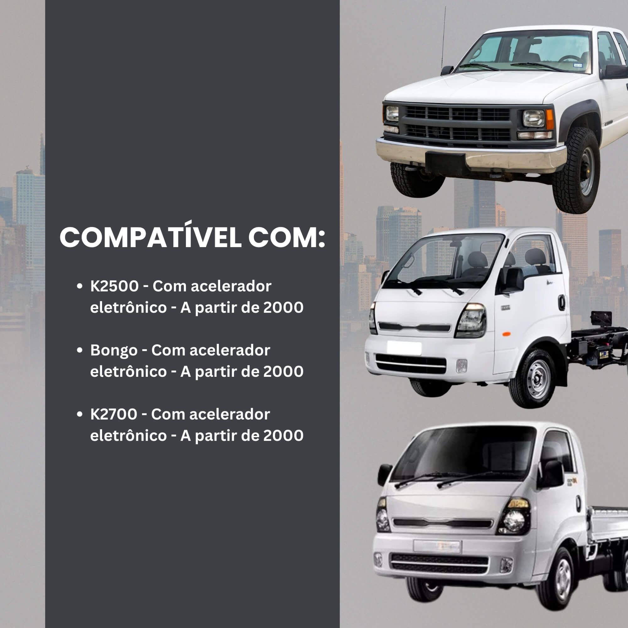 Módulo Acelerador Pedal FAST BT 5.2 c/ App compatível c/ K2500/Bongo/K2700 Tury - FAST MAX 5.0 BA