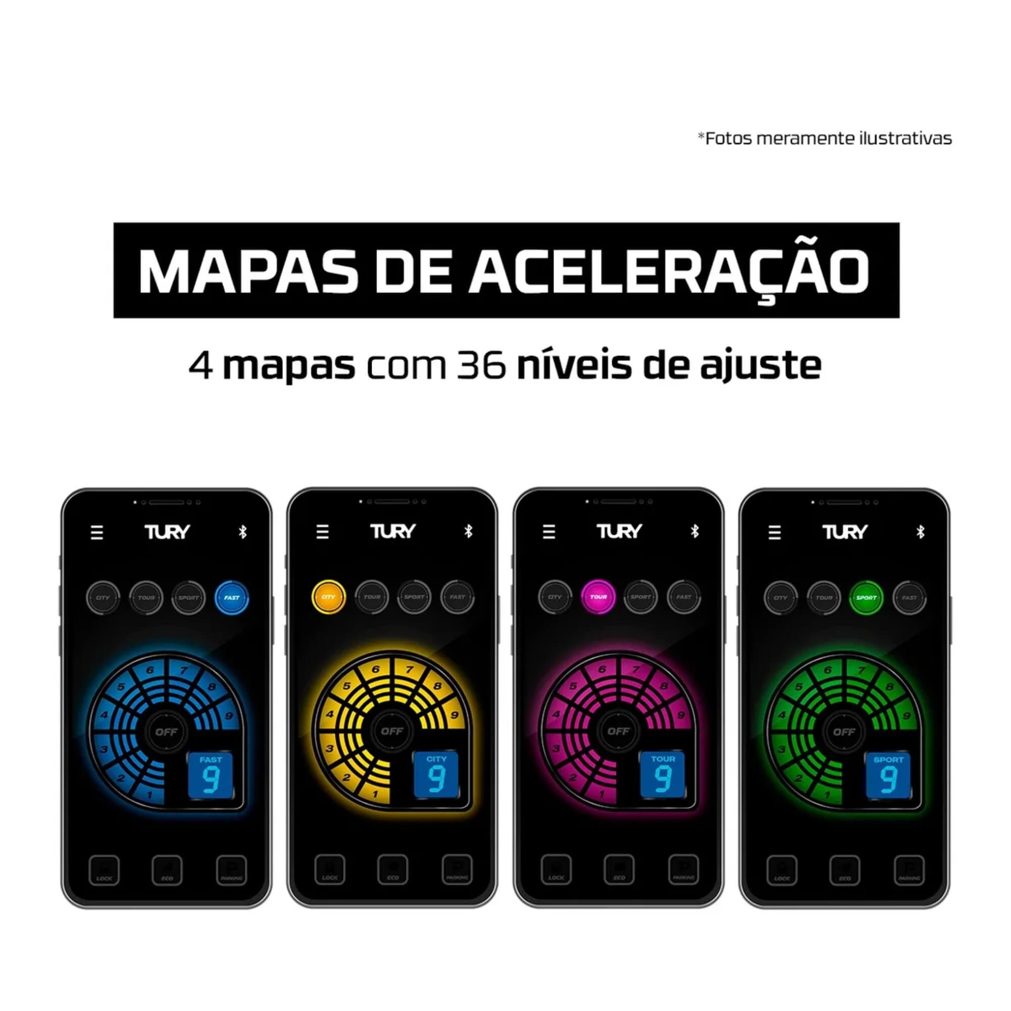 Módulo Acelerador Pedal FAST BT 5.2 c/ App compatível c/ K2500/Bongo/K2700 Tury - FAST MAX 5.0 BA