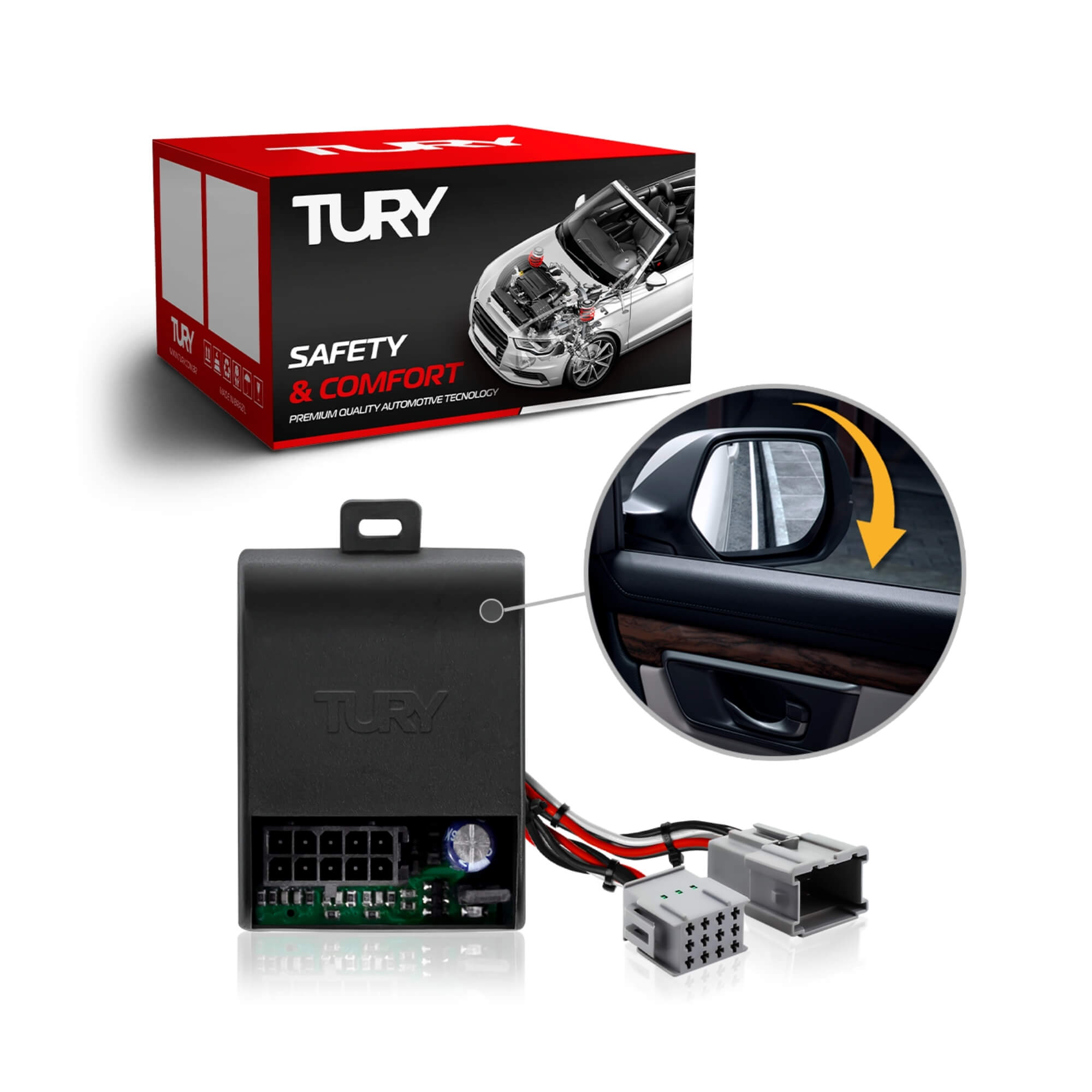 Módulo Tilt Down Retrovisor compatível c/ Frontier a partir de 2017 Tury - PARK 1.3.8 DJ