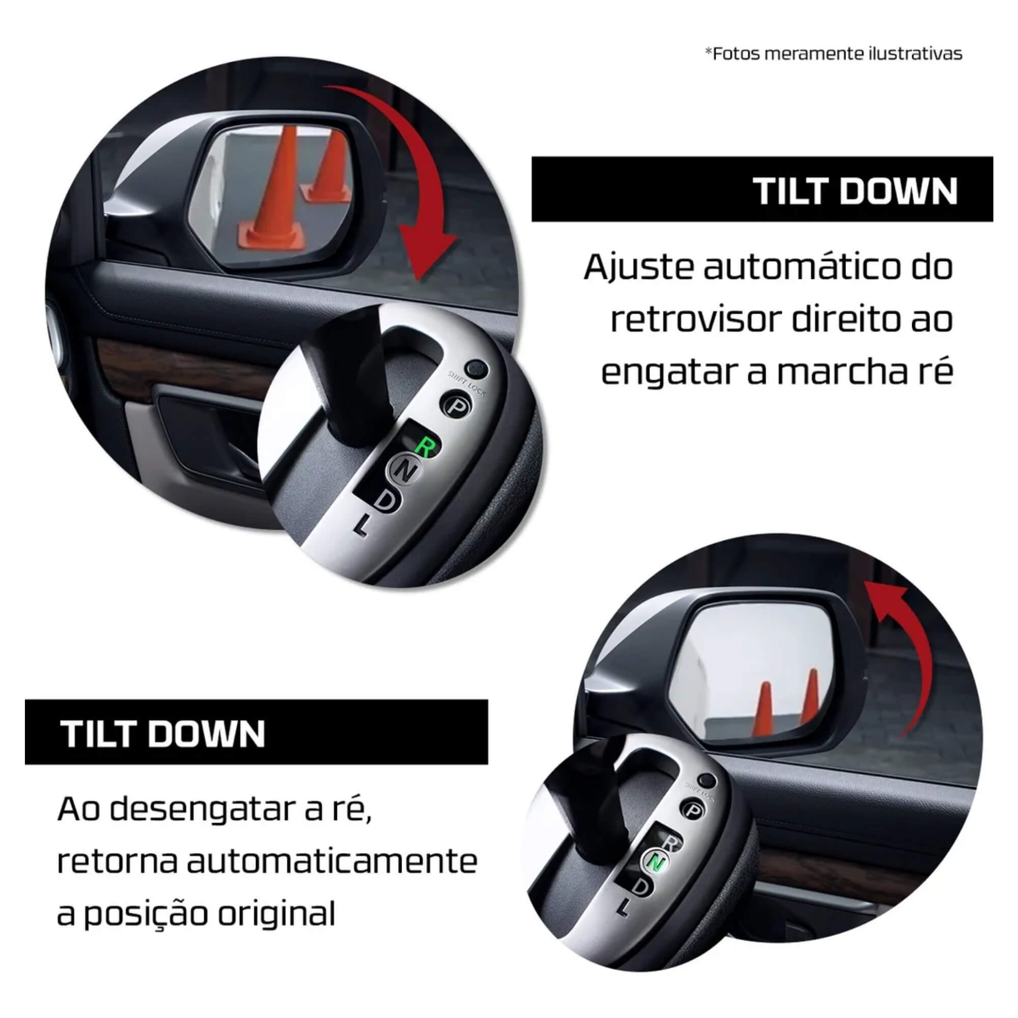Módulo Tilt Down Retrovisor compatível c/ Frontier a partir de 2017 Tury - PARK 1.3.8 DJ