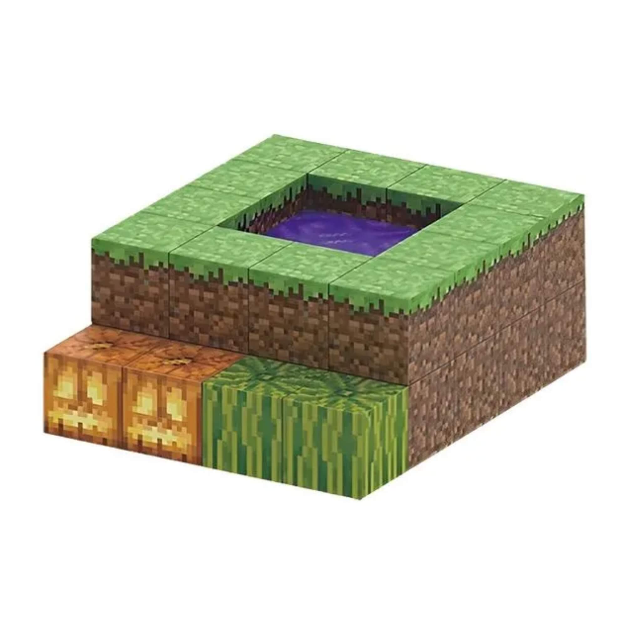 COMP Kit 38 Blocos Magnéticos + 6 Bonecos Minecraft - Sortido