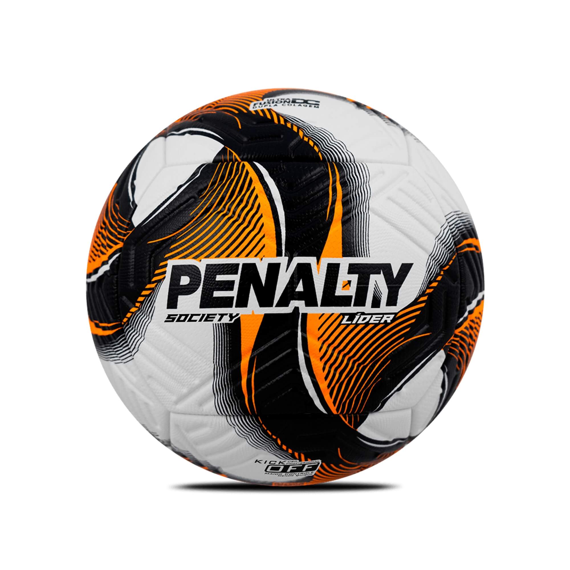 Bola Society Lider XXV (Branca e Laranja) Penalty - 5214091710-U