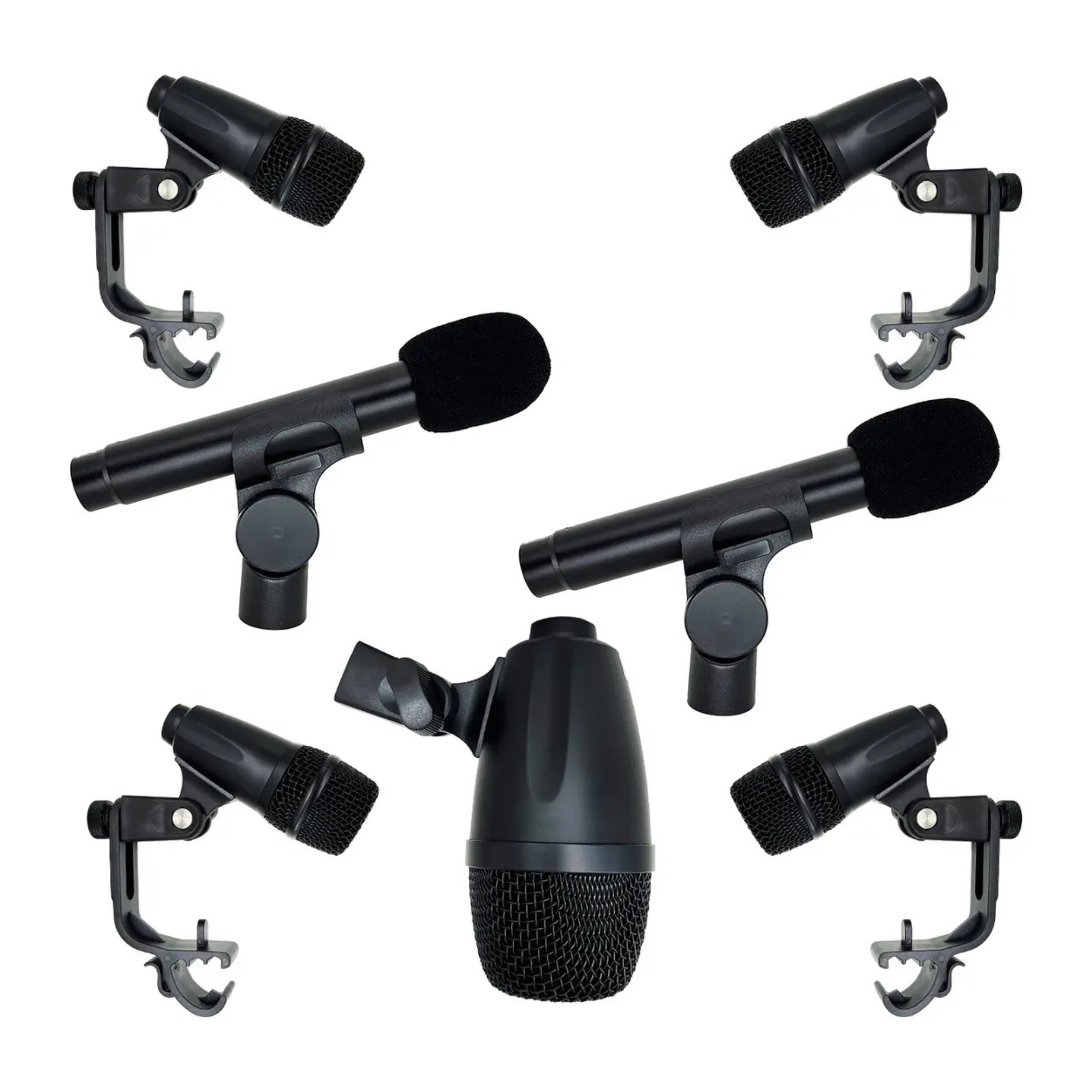 Kit Microfone Bateria Ldm507 7 Peças Percussão Maleta Cor Preto Leson - 2AM002310