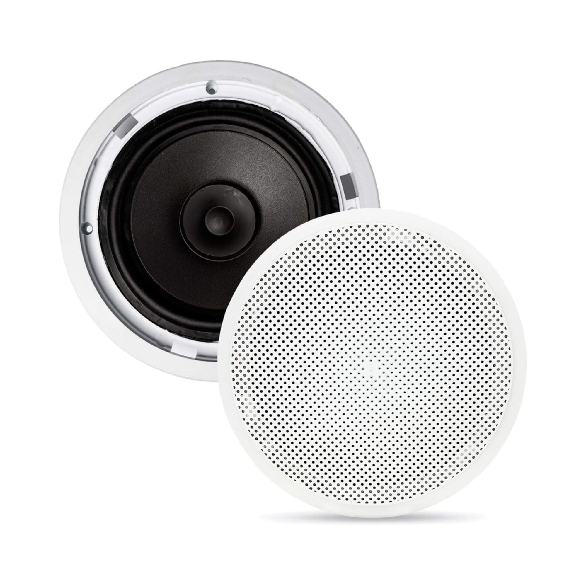 Kit Arandela 6" 140W (Par) 8 Ohms Redonda na cor Branca Leson - 2LS20078B