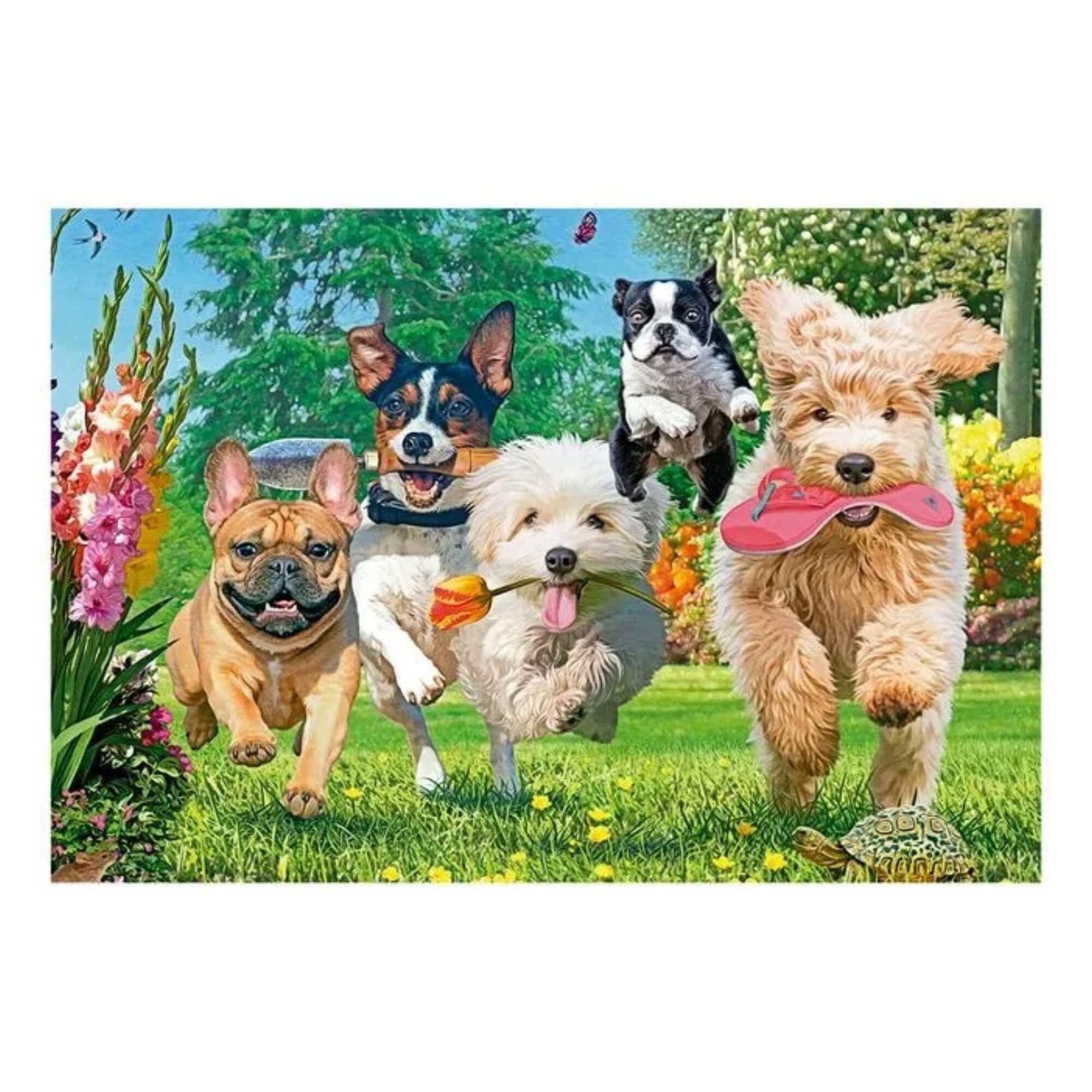 Mini Quebra-cabeça 1000 peças Corrida Canina + 10 anos Grow - 04606