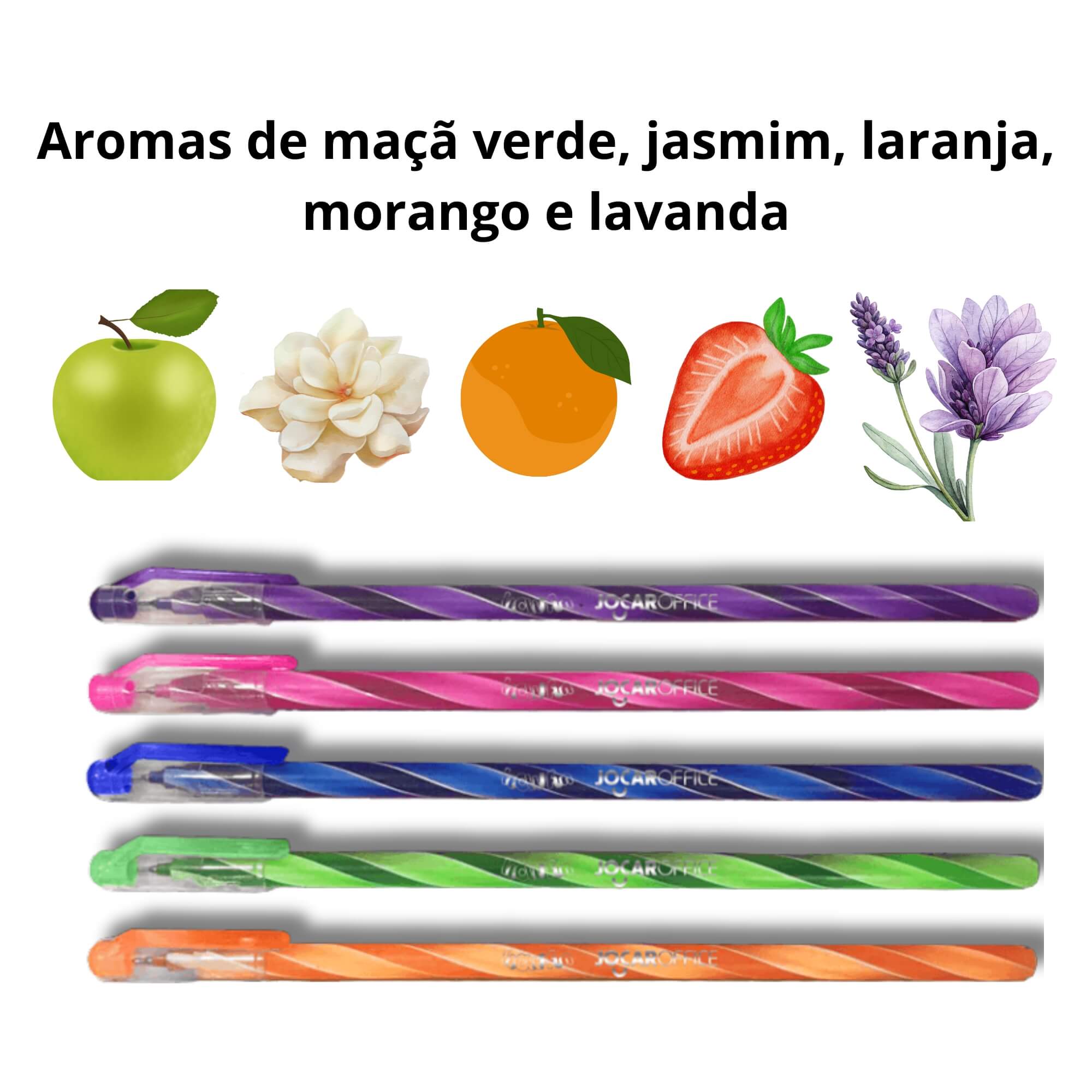 Caneta Esferográfica Perfumada WOW Fun Ponta 0.7 Pote com 50und Leonora Jocar Office - 10296