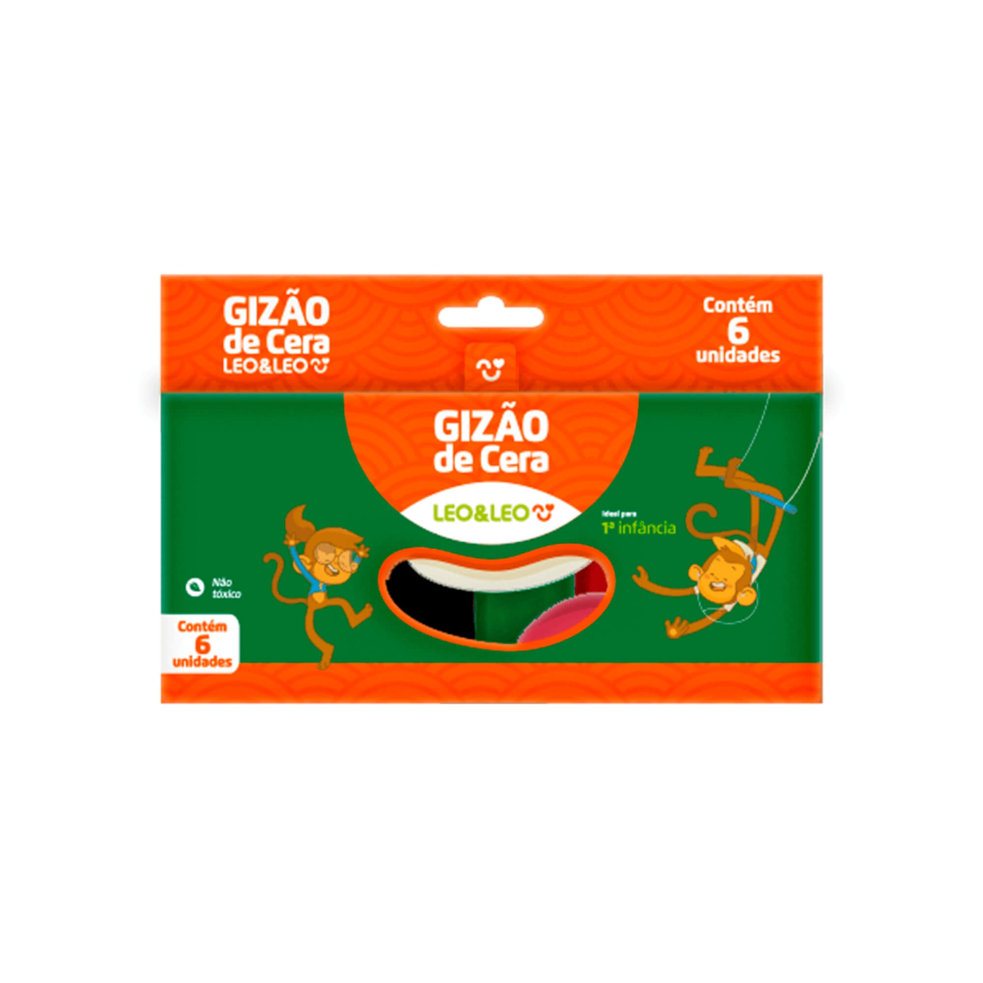 Gizão de Cera Meu Primeiro Giz 6 cores (Pacote c/ 6 unidades) Leo&Leo Leonora - 4318