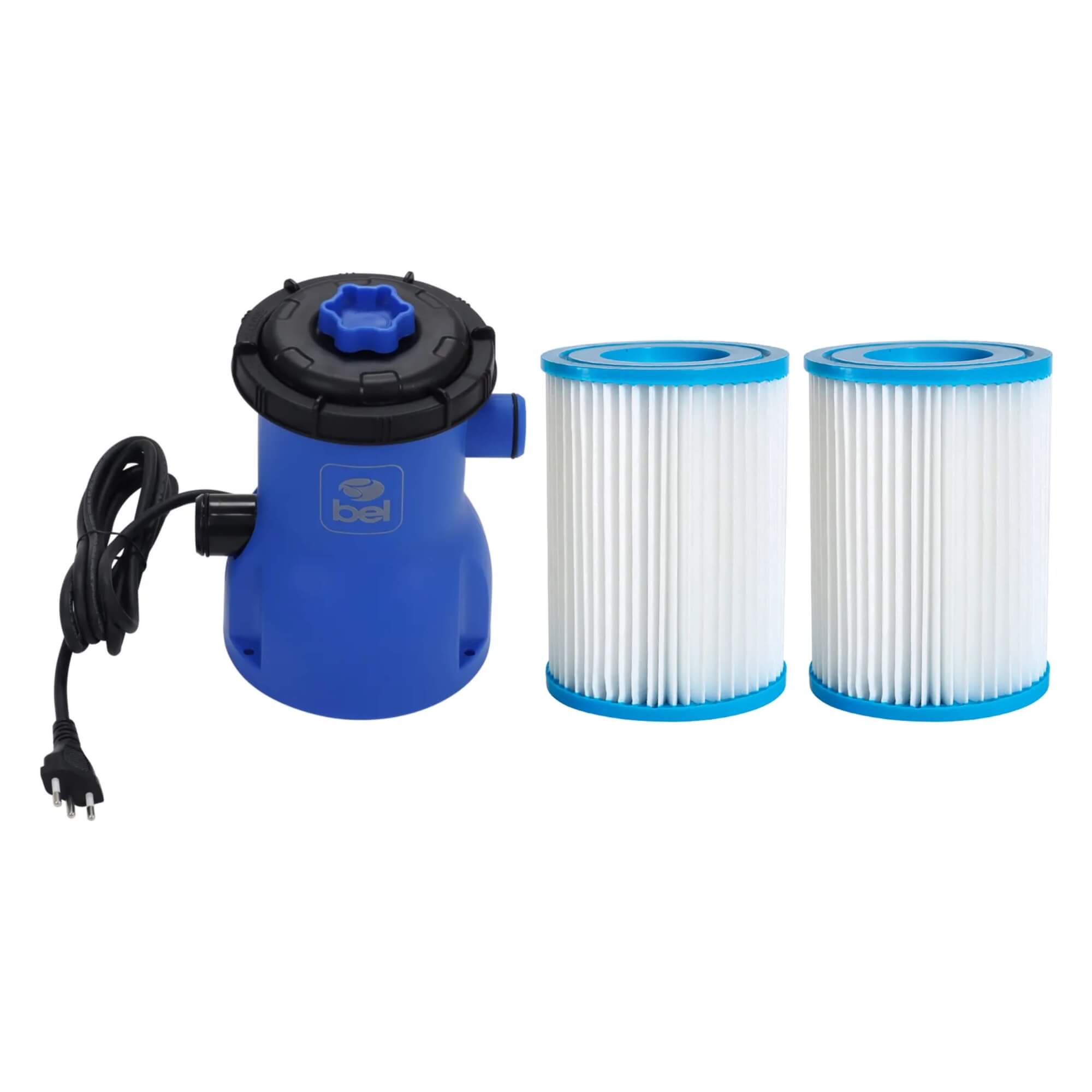 COMP Bomba de Filtragem 1.136L/h Filtro para Piscina 220v + 2 Refis