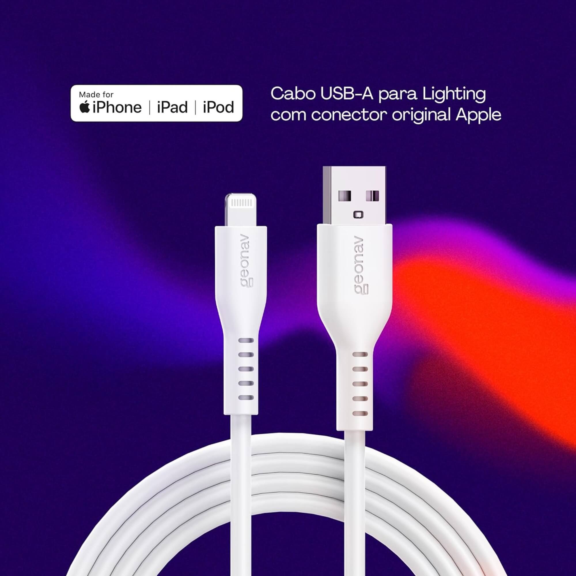 COMP Power Bank 10200mAh + Cabo Iphone Usb-A para Lightning 1,5m