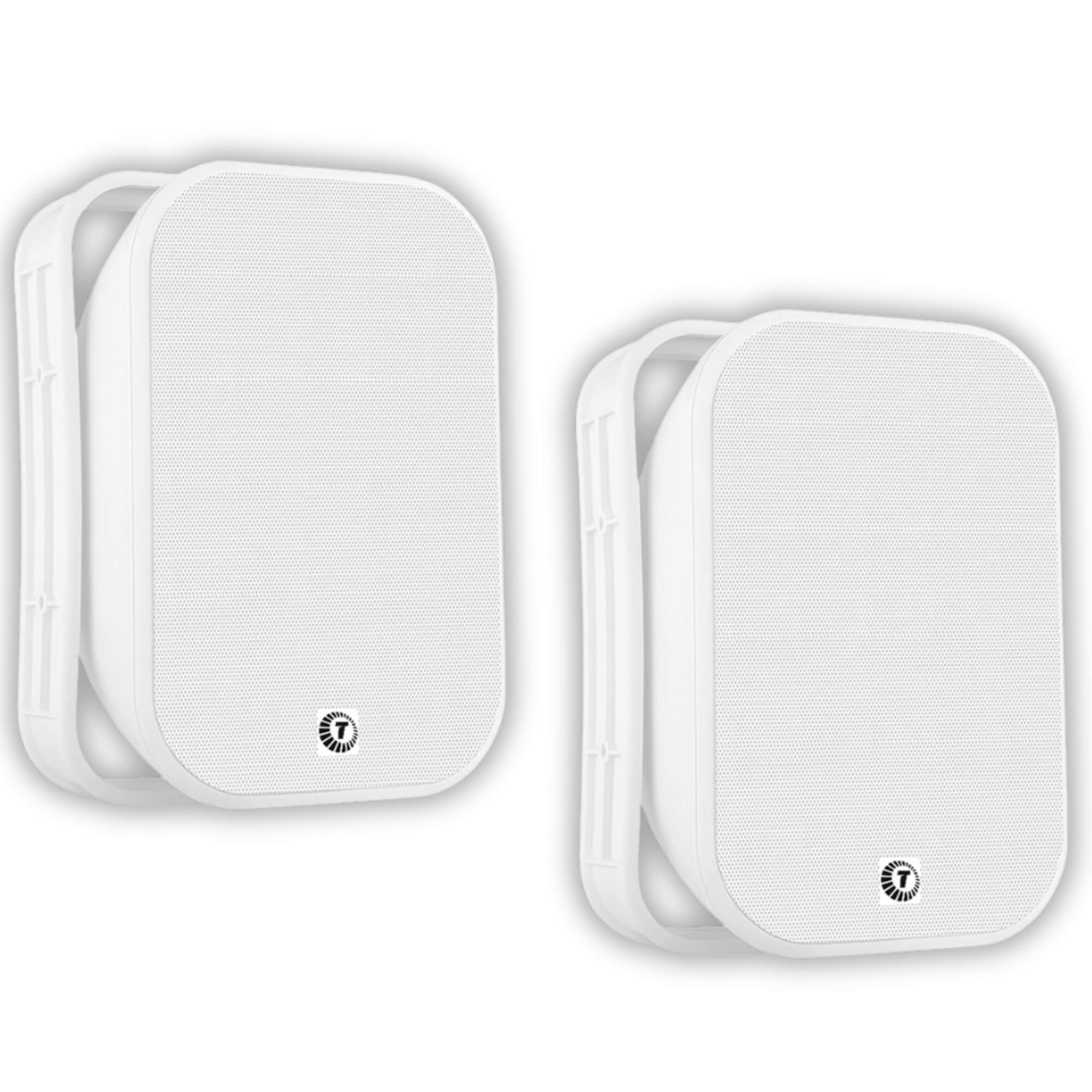 COMP Kit Som Ambiente Amplificador + 8 Caixas TAQ62 Parede Sol Chuva Cor Branca - TARAMPS