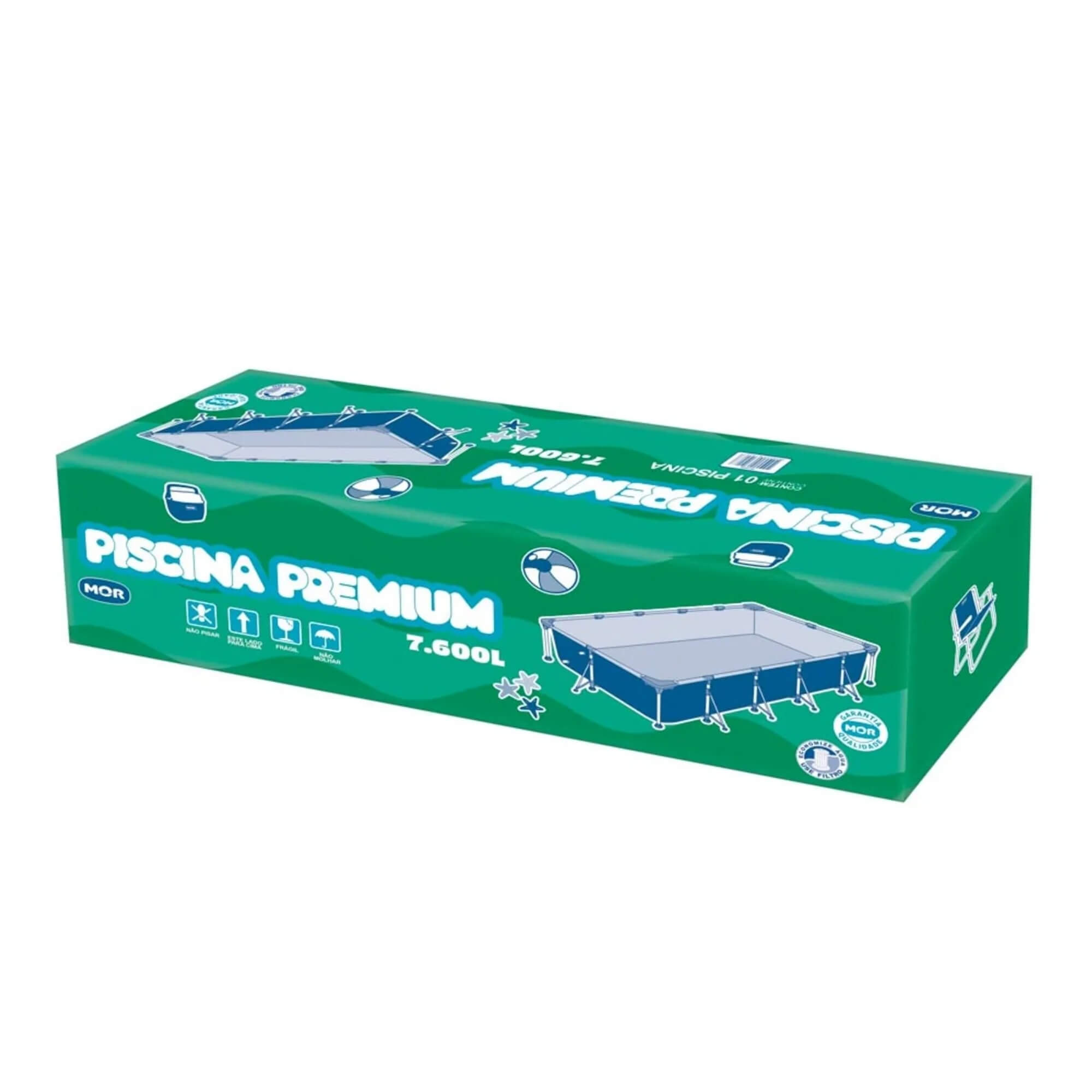 COMP Kit Piscina Retangular 7.600L + Bomba de Filtragem 2.006L/h 220V