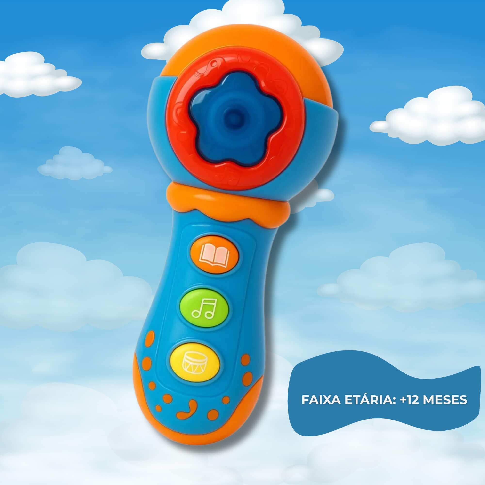 COMP Brinquedo Microfone Infantil + Trompete Musical Interativo