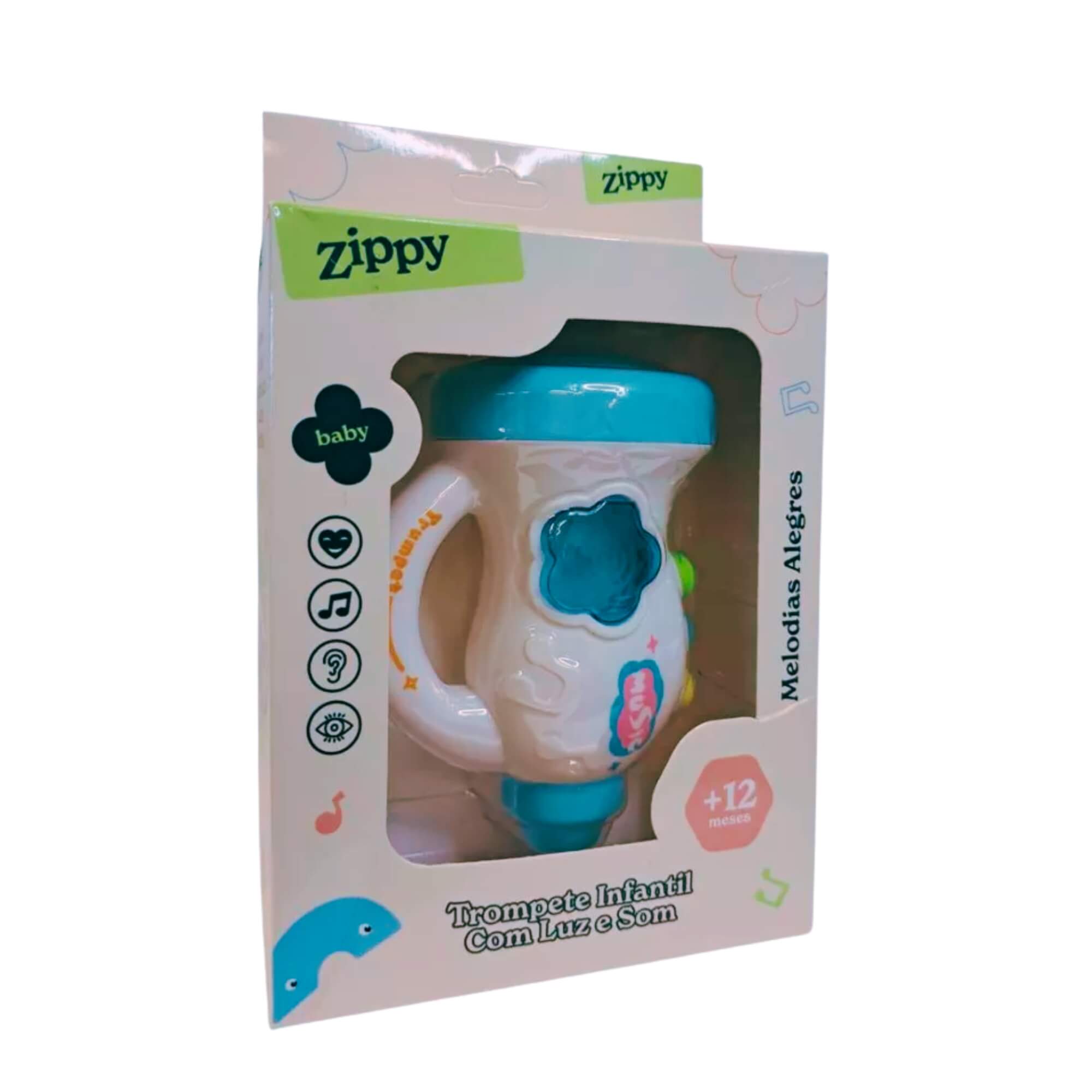 COMP Brinquedo Microfone Infantil + Trompete Musical Interativo