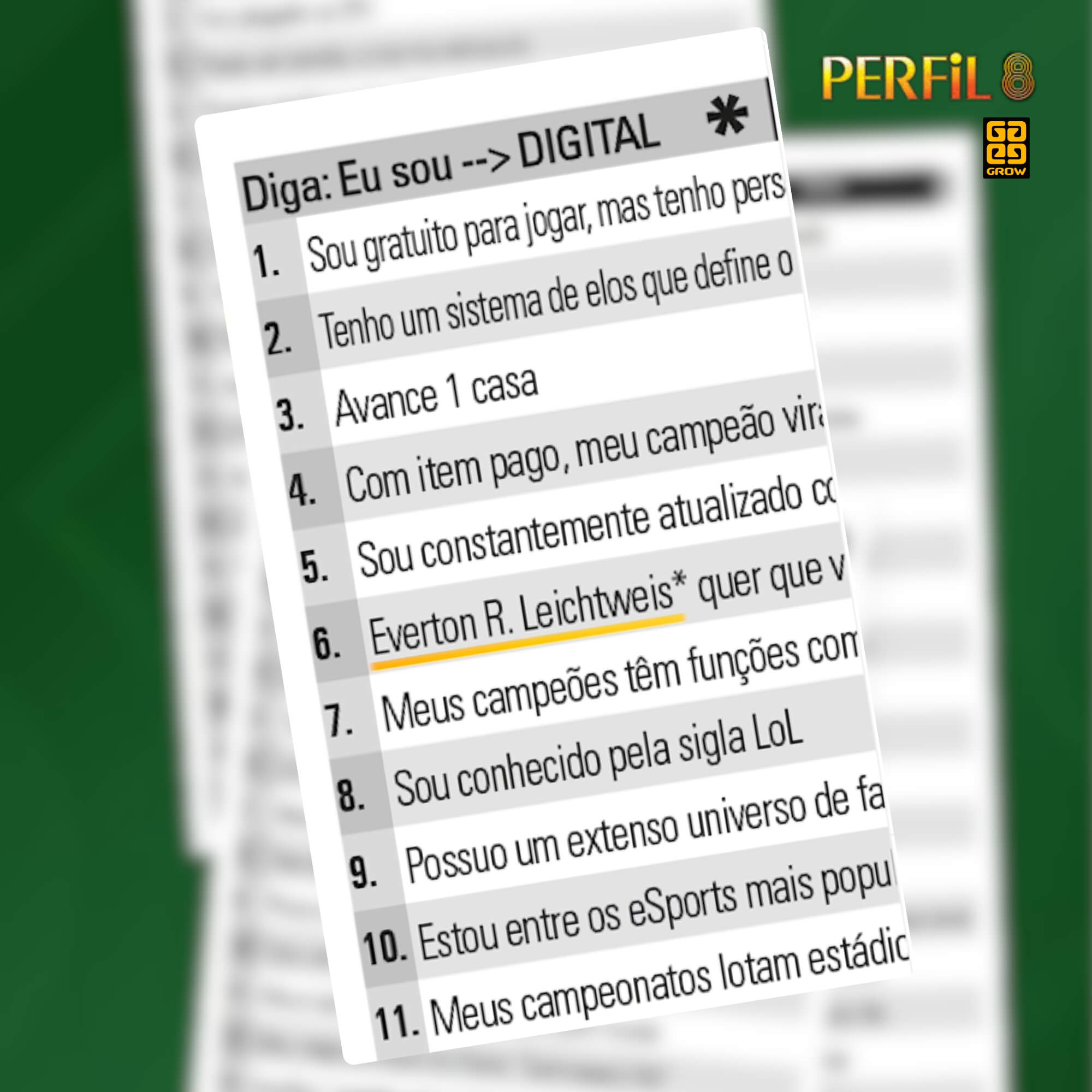 Jogo de Tabuleiro Perfil 8 Grow - 04992