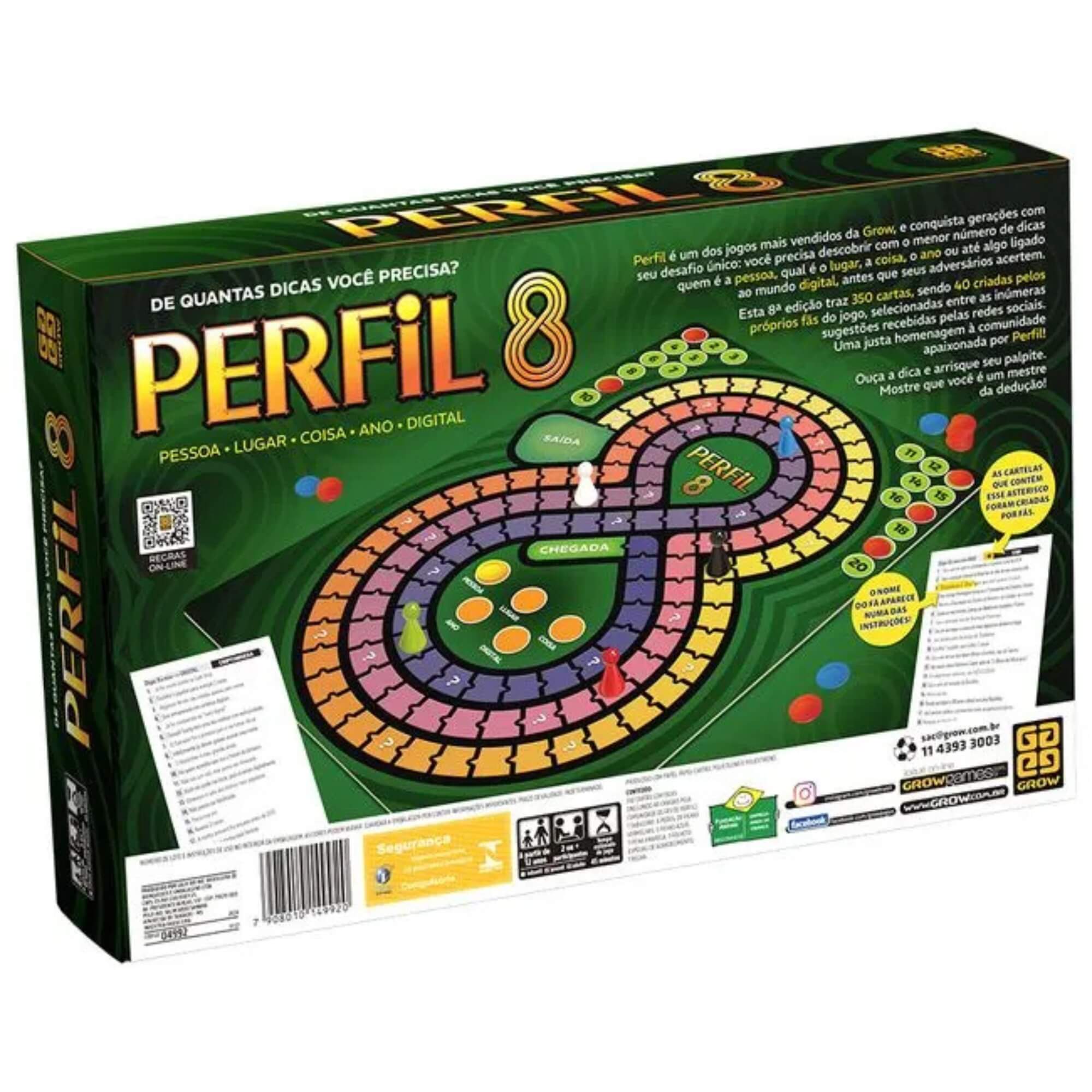 Jogo de Tabuleiro Perfil 8 Grow - 04992