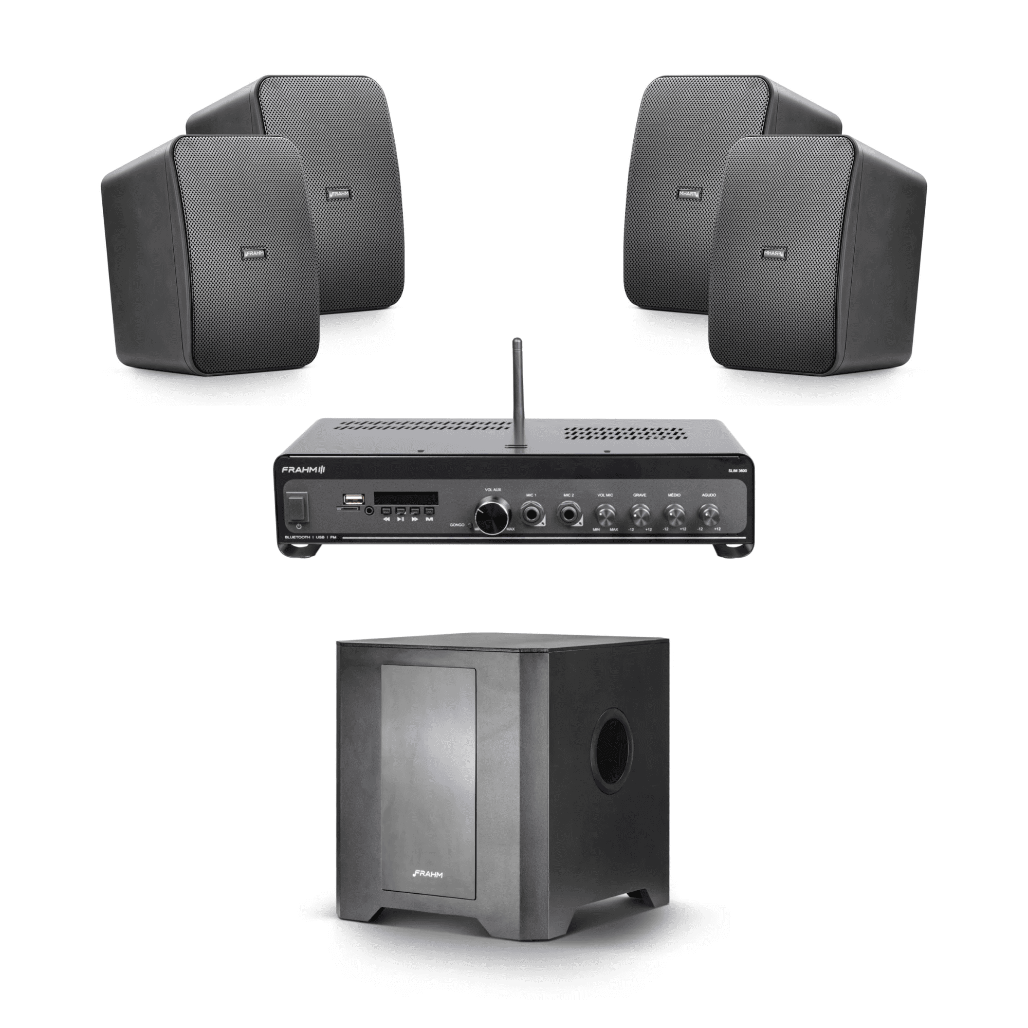 COMP Kit de Som Ambiente Completo para Bares até 150m²