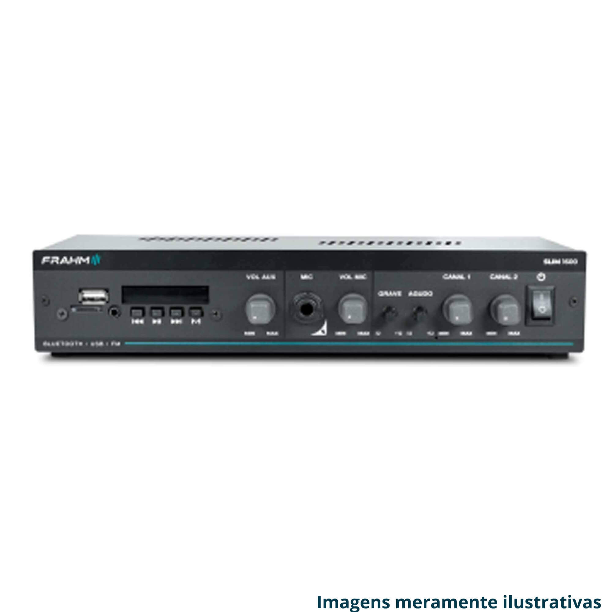 COMP Kit Som Ambiente Frahm Salão de Beleza 200m² Amplificador Slim 1600 G5 + 8 Caixas de Som PS200 New
