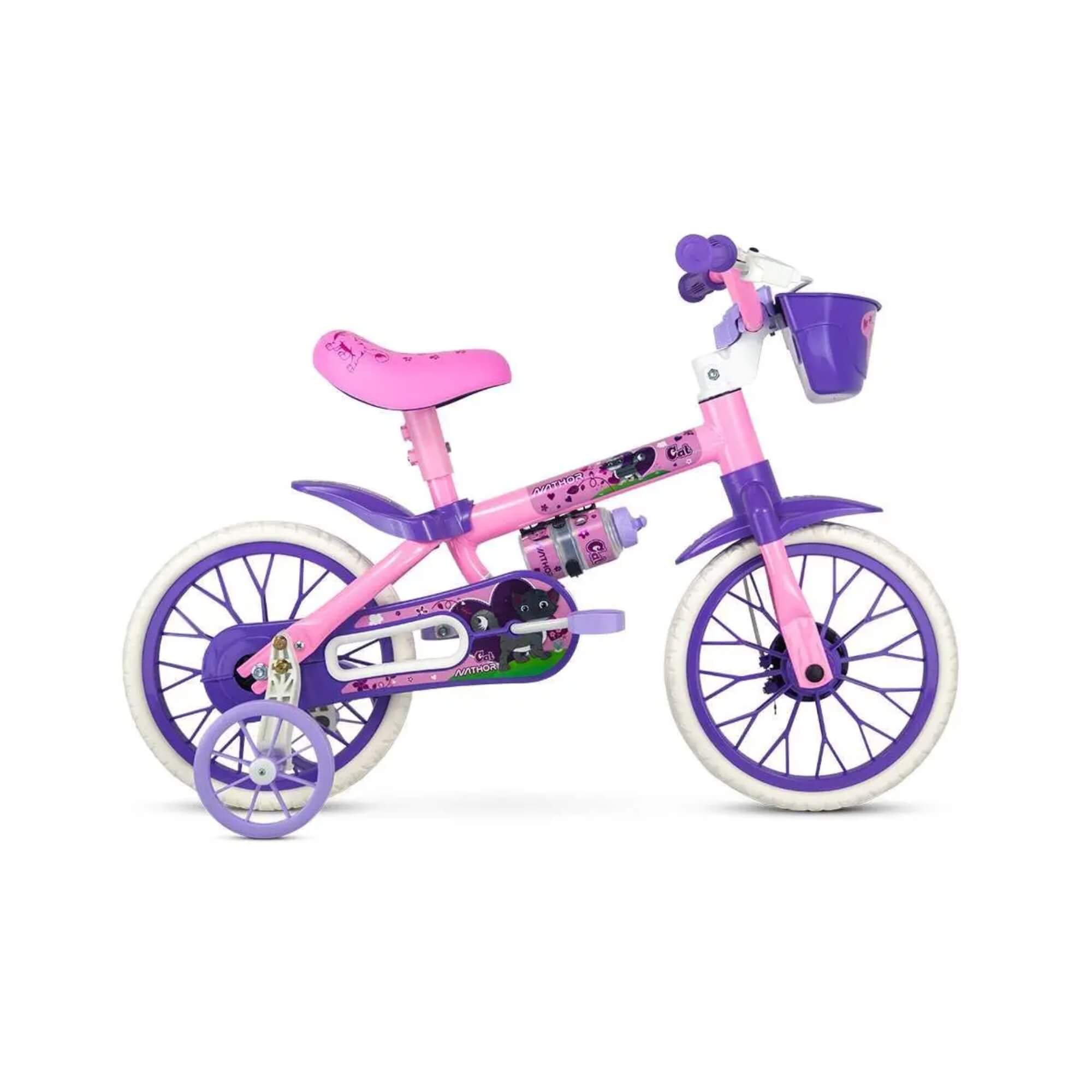 COMP Kit Bicicleta Infantil Aro 12 Nathor + Proteção Completa com Capacete Zippy Toys
