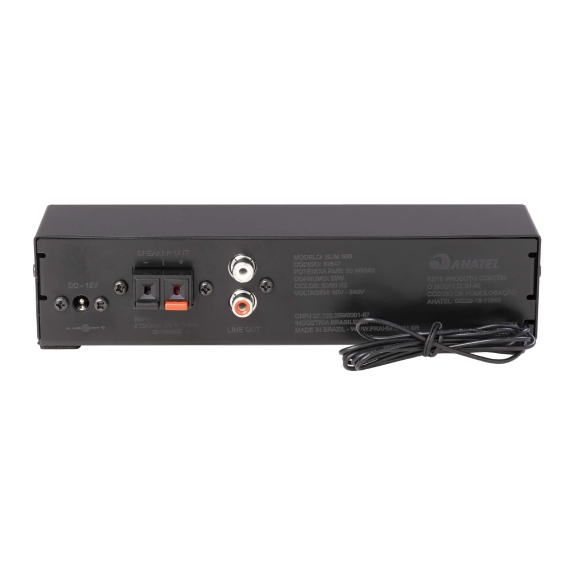 Amplificador Slim 500 Bluetooth / USB / FM Frahm - 32547