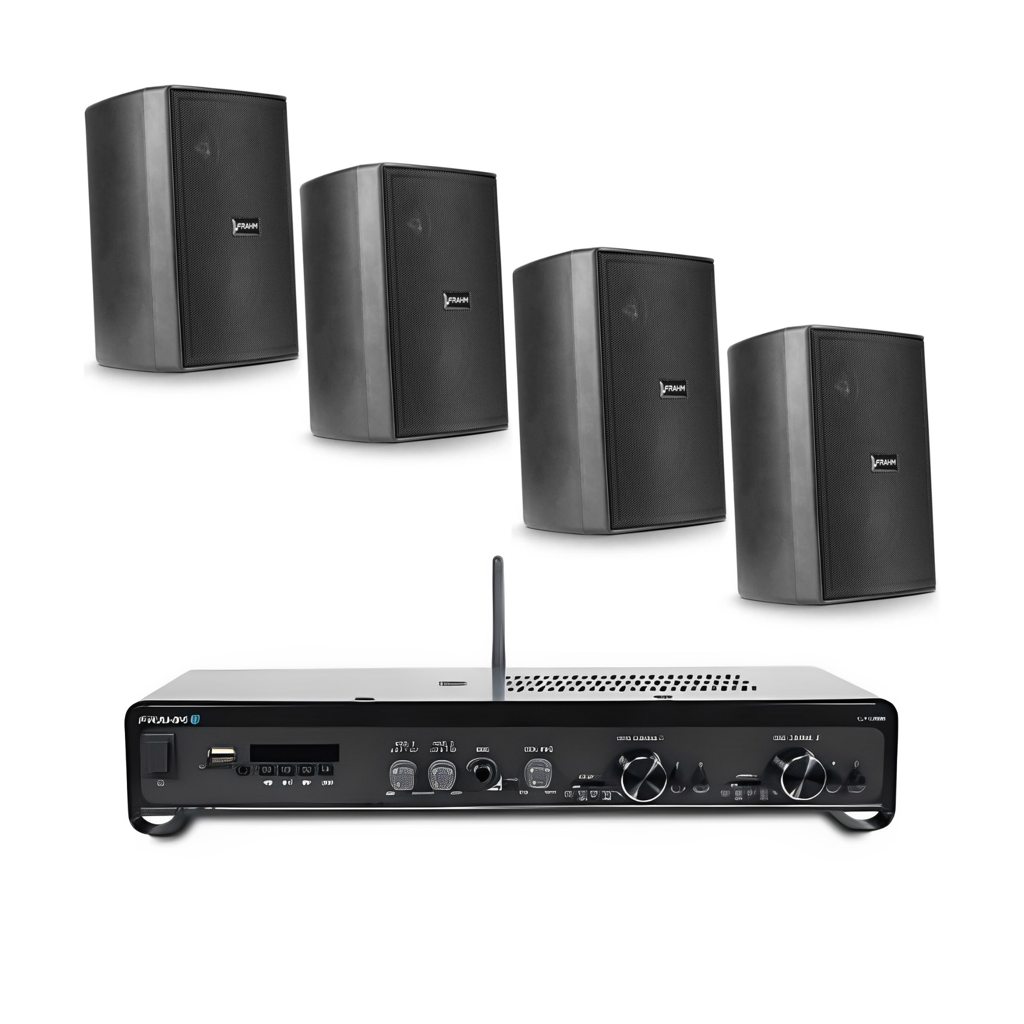 COMP Amplificador Receiver SLIM 2700 + Caixas de Som Frahm PS 200
