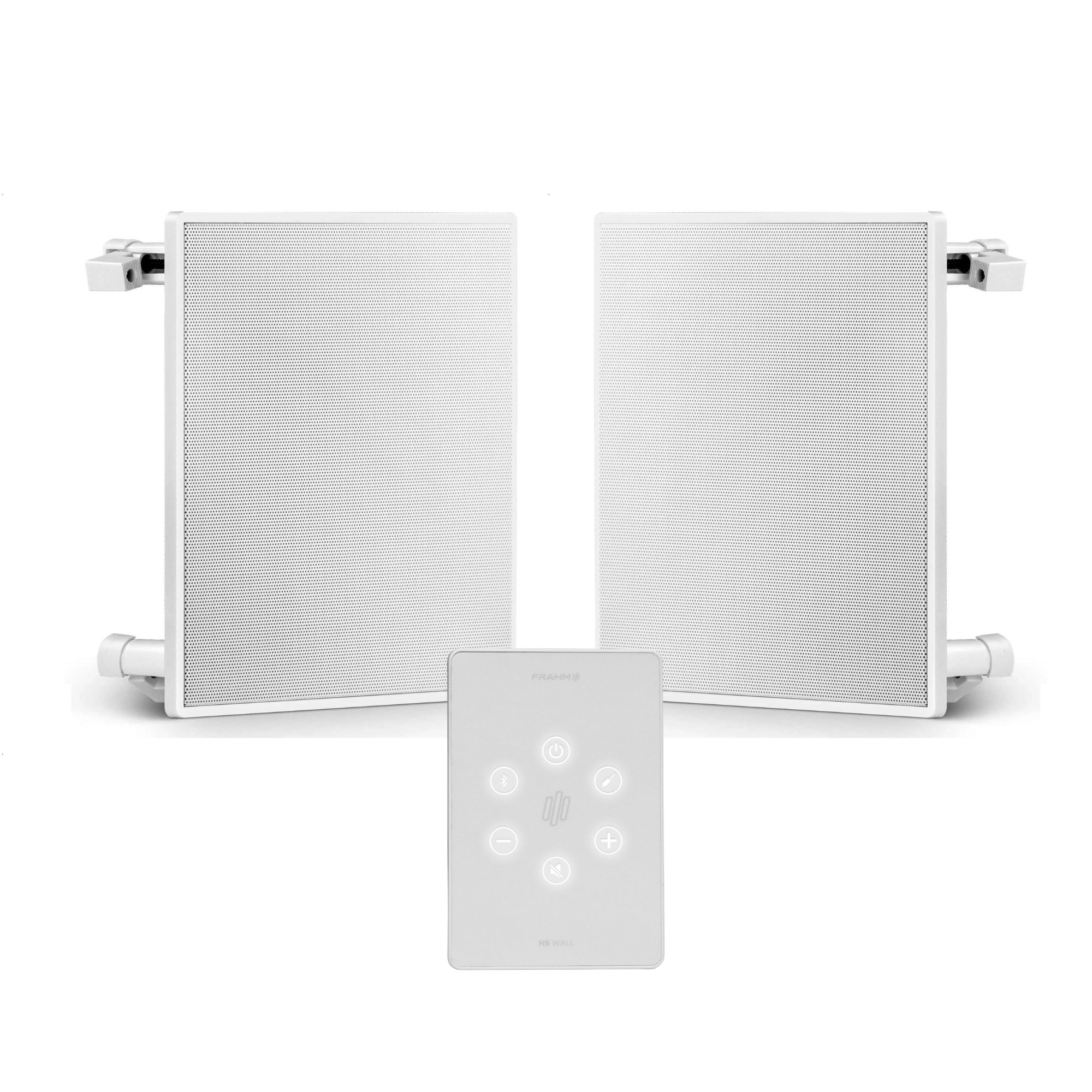 COMP Kit de Som Ambiente para Sala de até 50m² - Amplificador de Parede HS Wall + 2 Caixas de Som de Embutir 40W