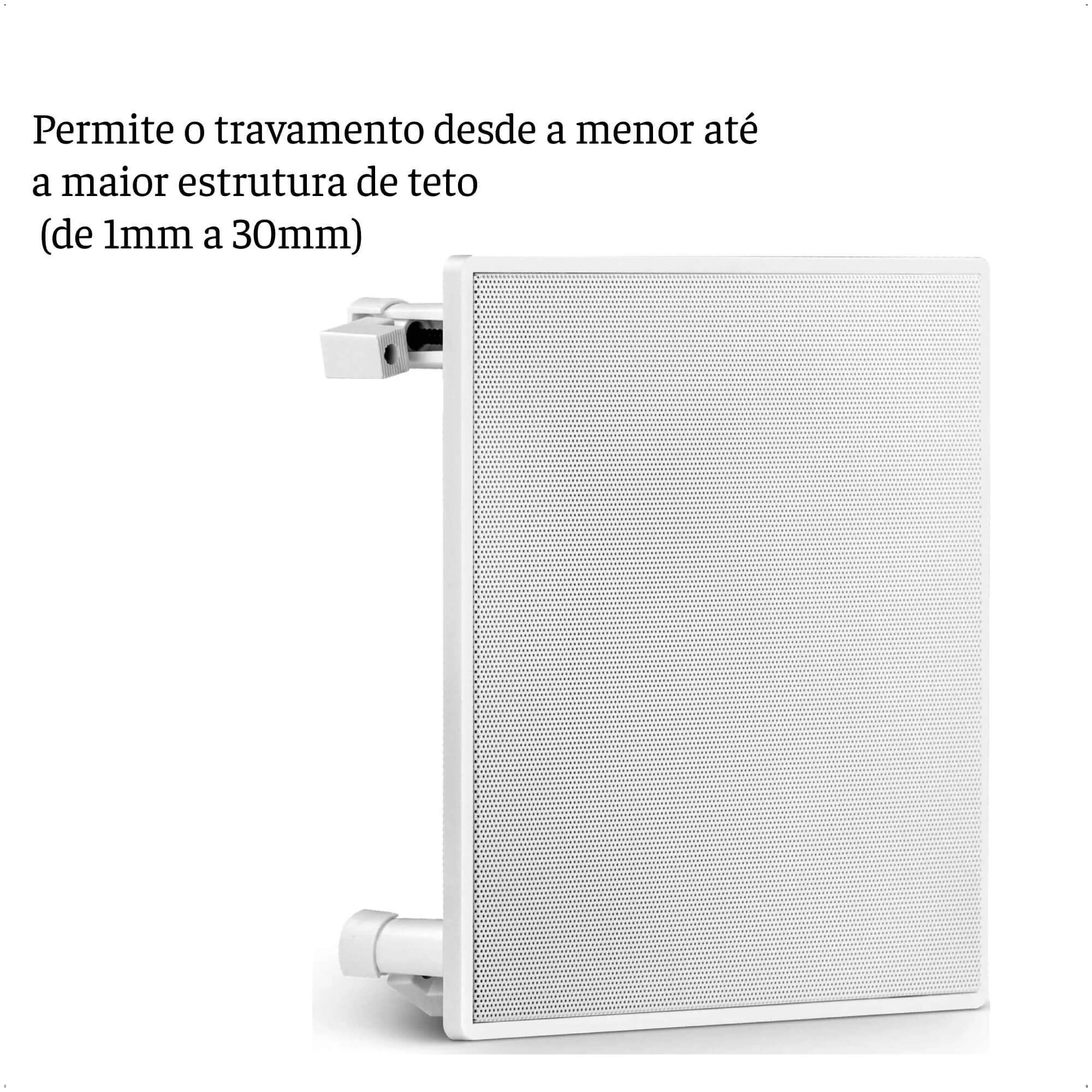 COMP Kit de Som Ambiente para Sala de até 50m² - Amplificador de Parede HS Wall + 2 Caixas de Som de Embutir 40W