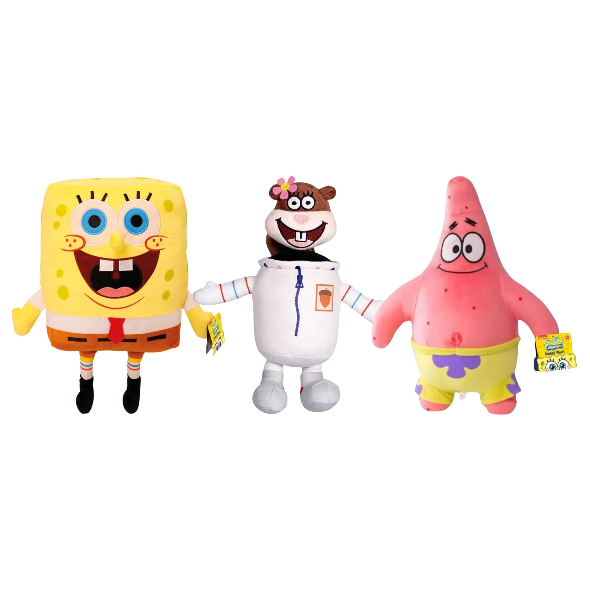 COMP Kit Bonecos de Pelúcia 45cm Bob Esponja + Sandy + Patrick