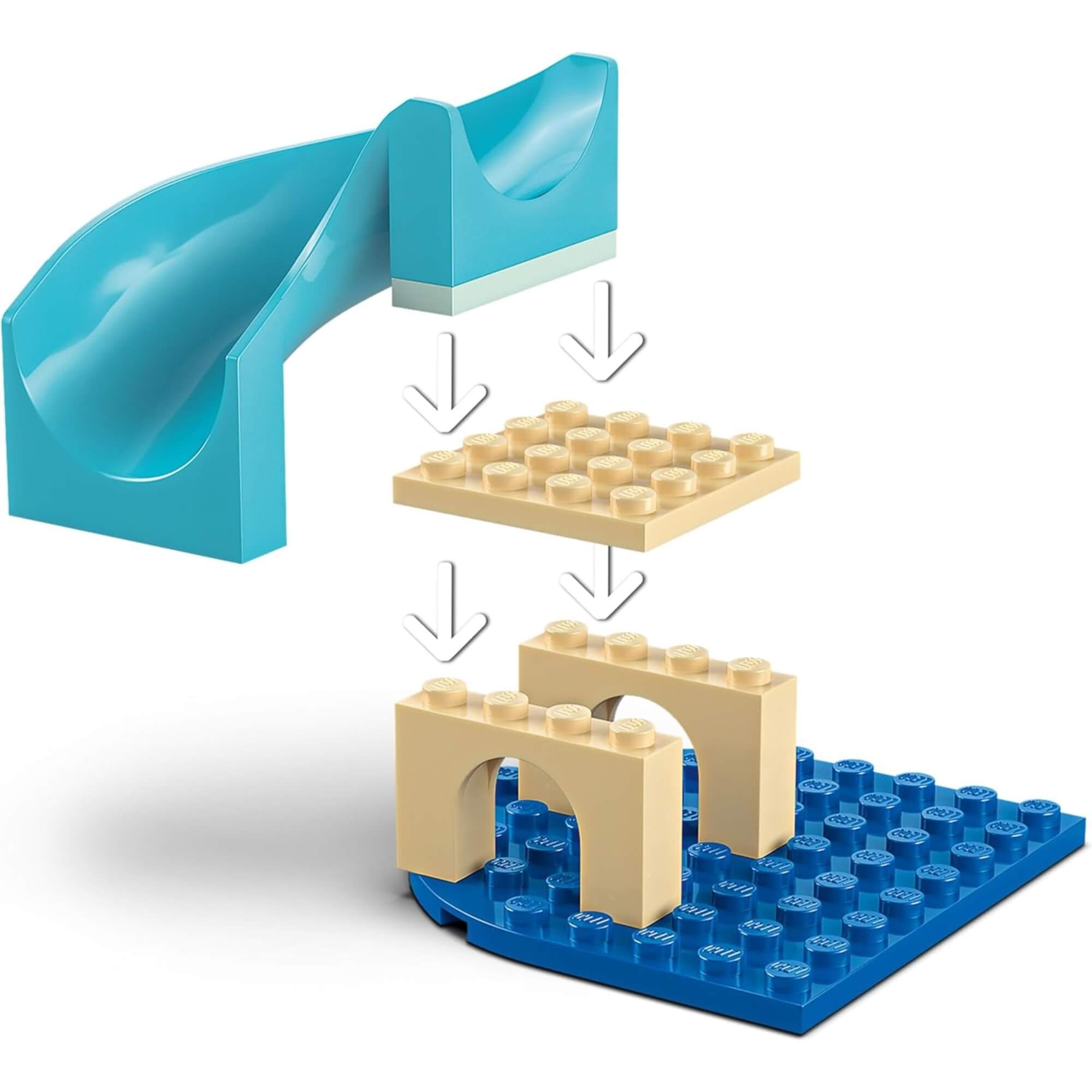COMP Kit Gabby’s Dollhouse 4 Mini Figuras + LEGO Sereia no Aquário 103 Peças +4 Anos