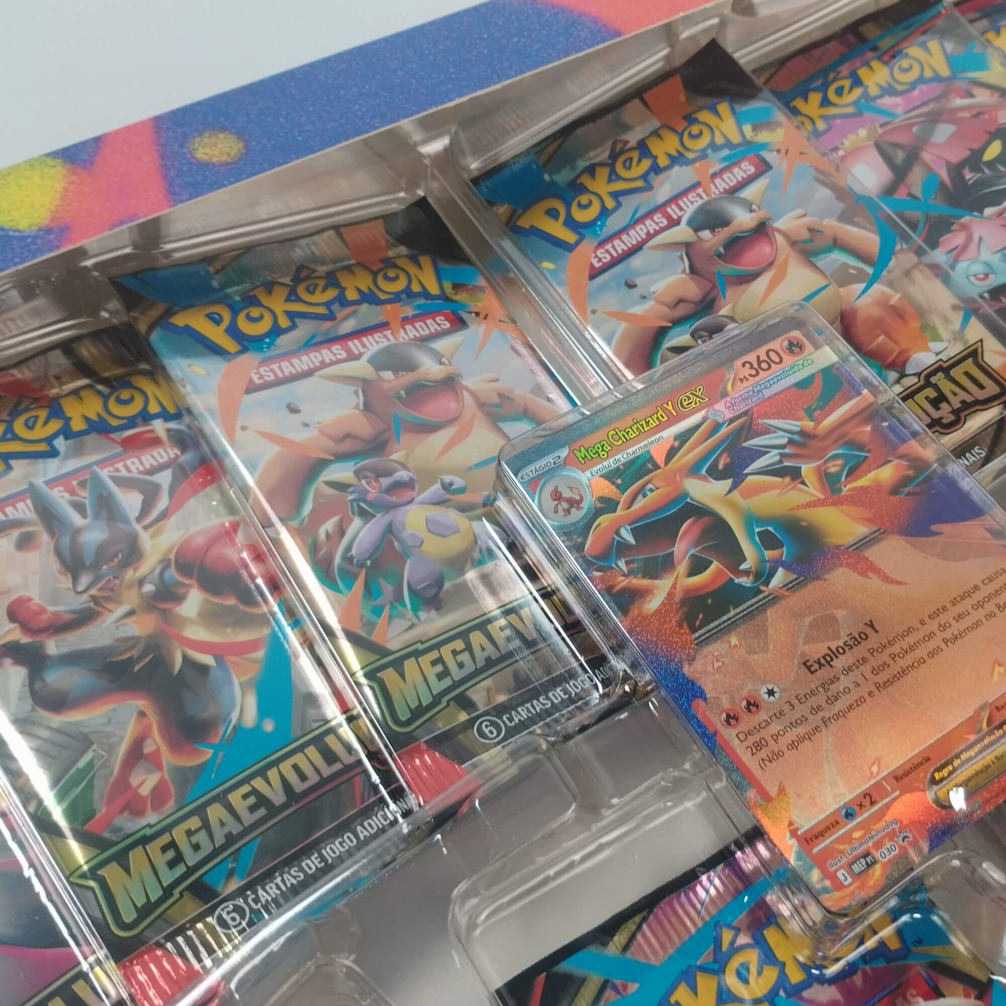Par de Boxes Pokémon Coleção Mega Charizard X e Y Certificado FSC Copag - 36436
