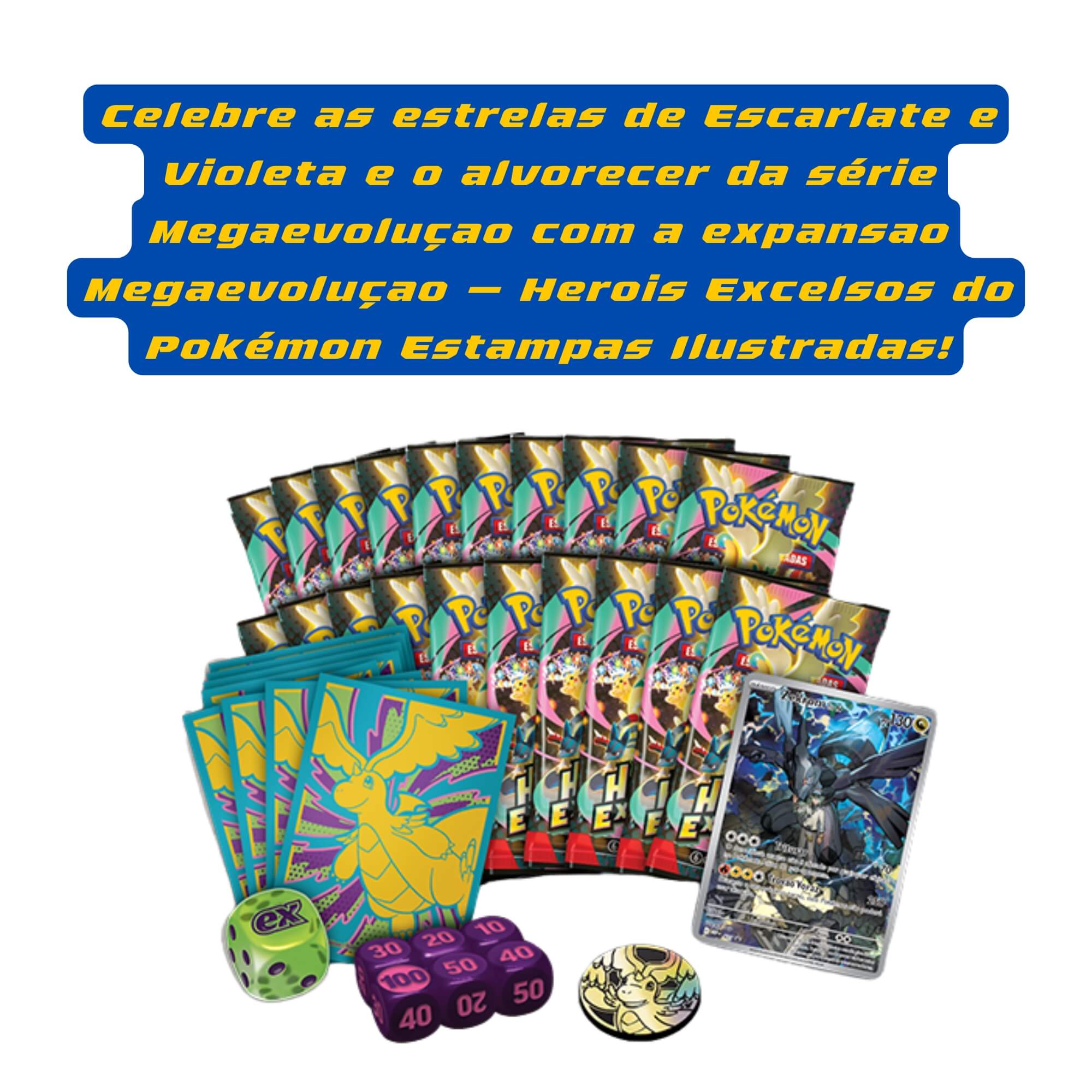 Box Pokémon Treinador Avançado de Megaevolução Me02.5 Heróis Excelsos Copag - 36444