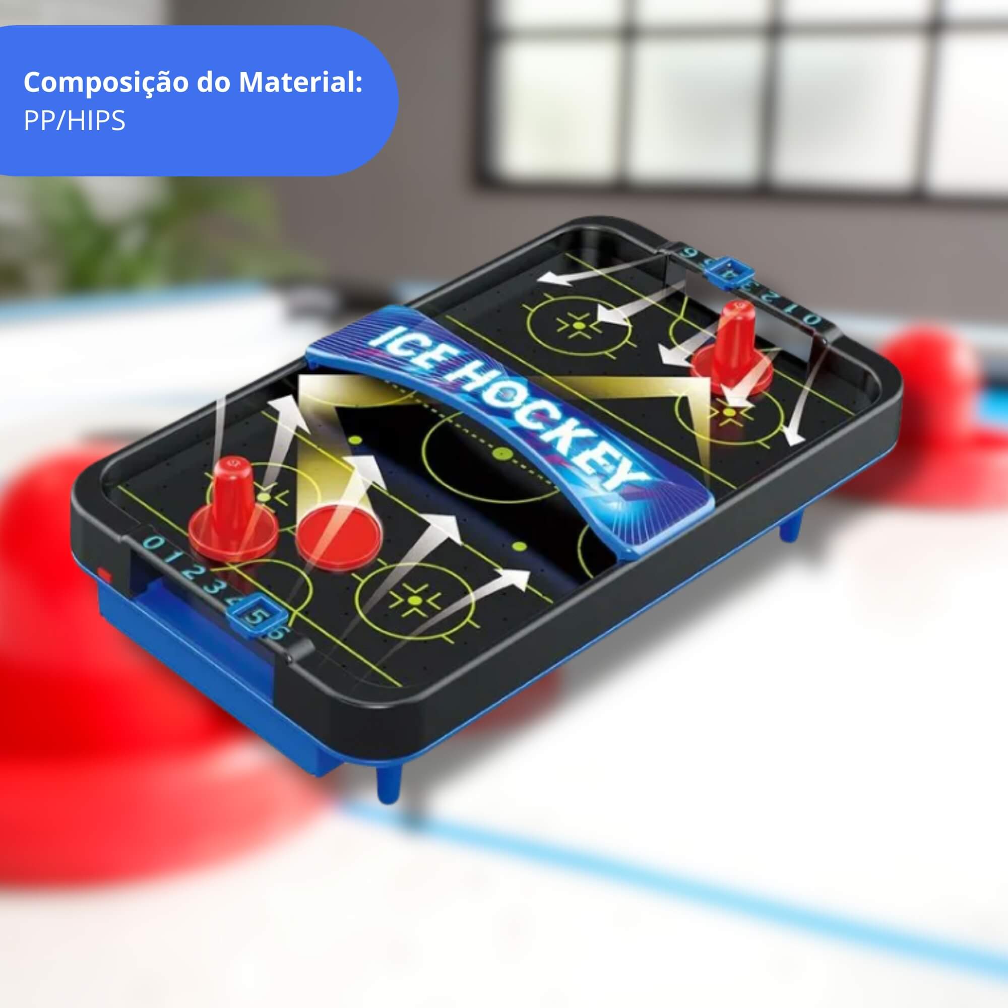 COMP Kit Mini Jogos de Mesa Portátil Hockey + Futebol