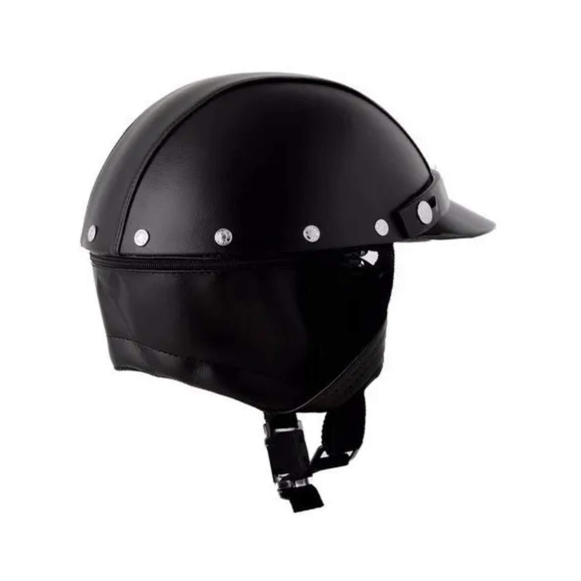 COMP Capacete Aberto Coquinho Scooter Moto Elétrica + Capa de Chuva Tam G Masculino
