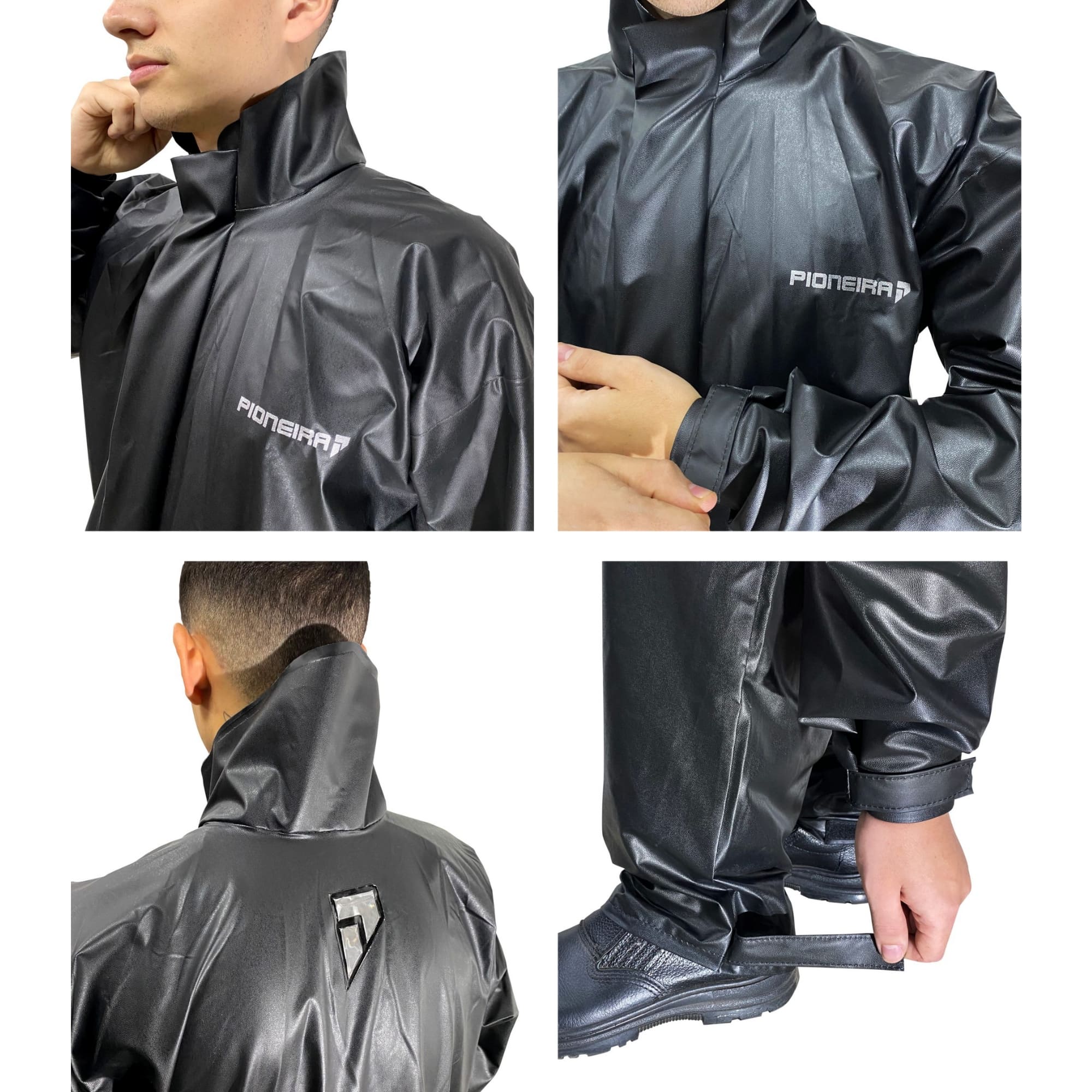 COMP Capacete Aberto Coquinho Scooter Moto Elétrica + Capa de Chuva Tam G Masculino