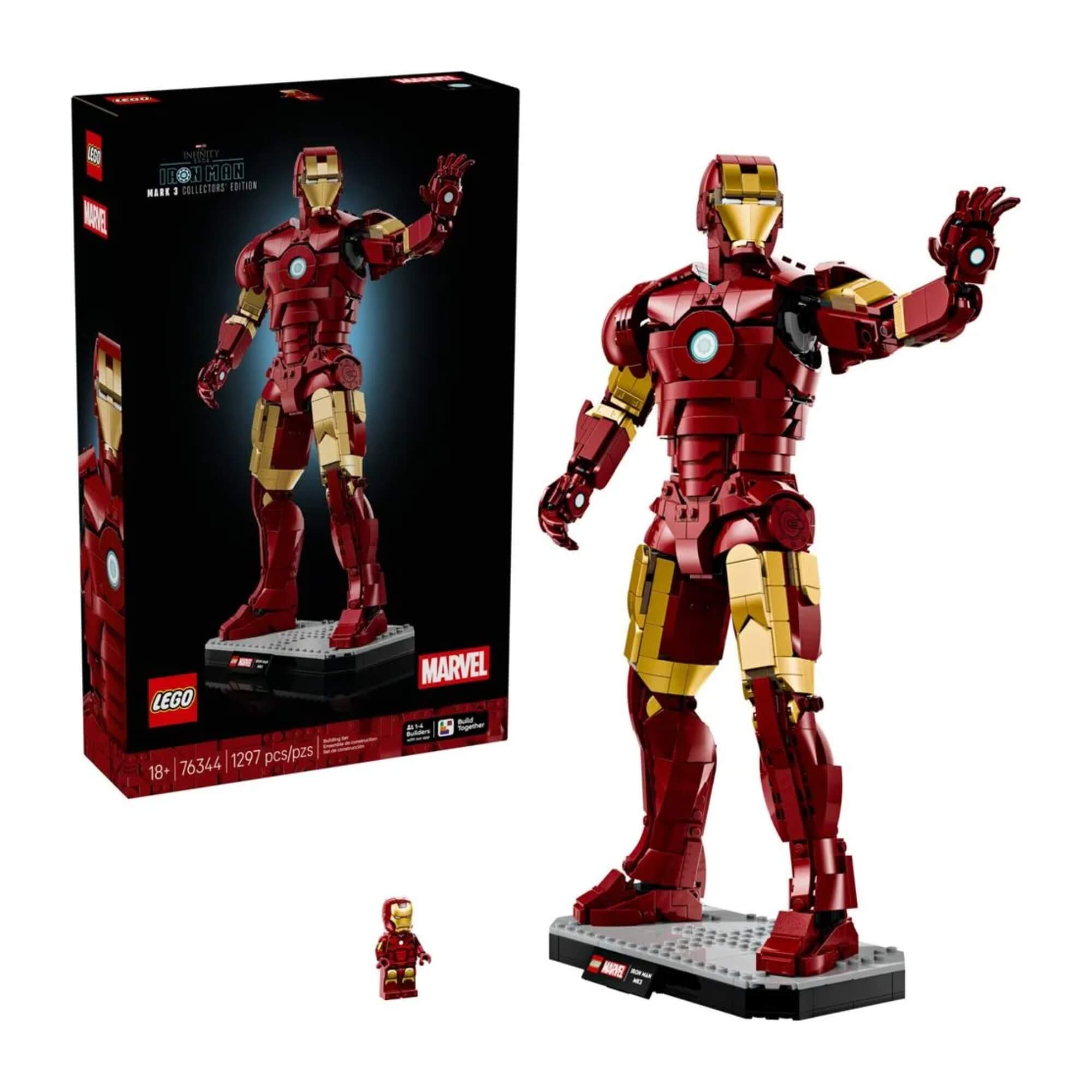 LEGO Marvel - Edição de Colecionador do Homem de Ferro Mark 3 c/ 1297 peças - 4111176344
