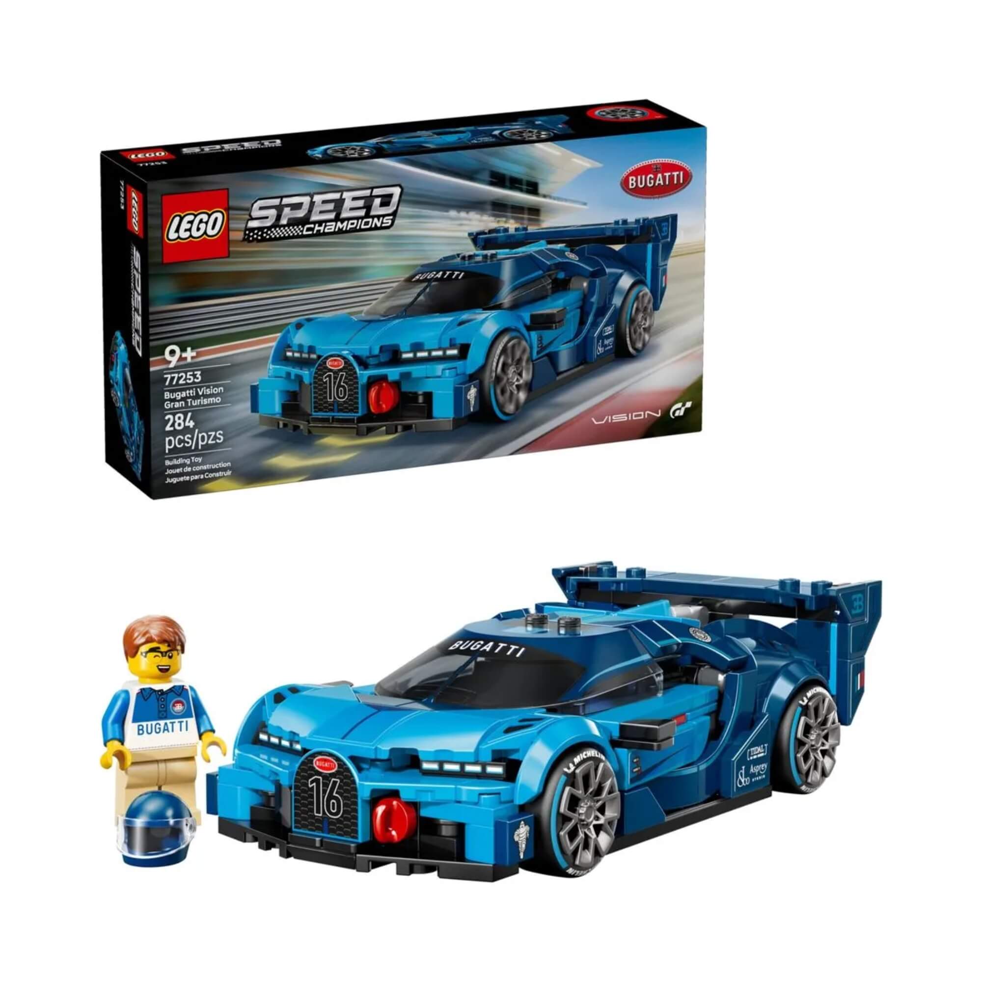 LEGO Speed Champions - Carro Bugatti Vision GT Hyper c/ 284 peças- 4111177253